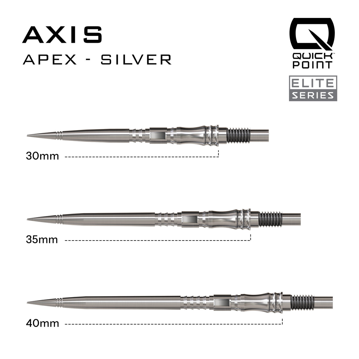 Harrows Apex Axis - Elite Series Quick Point - 30mm 35mm 40mm