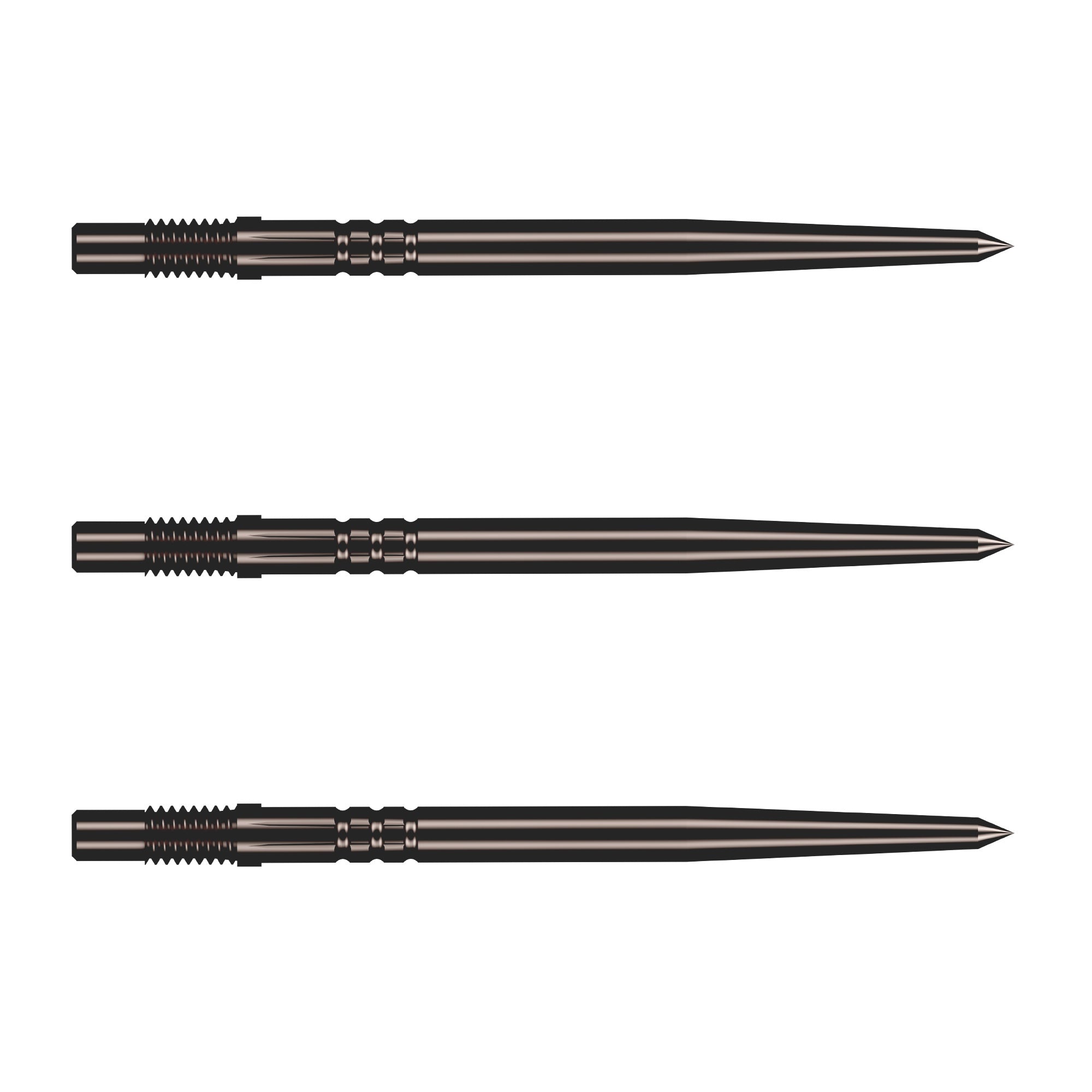 Shot Turbo Steel Tip Screw In Dart Points - Black - 30mm 40mm