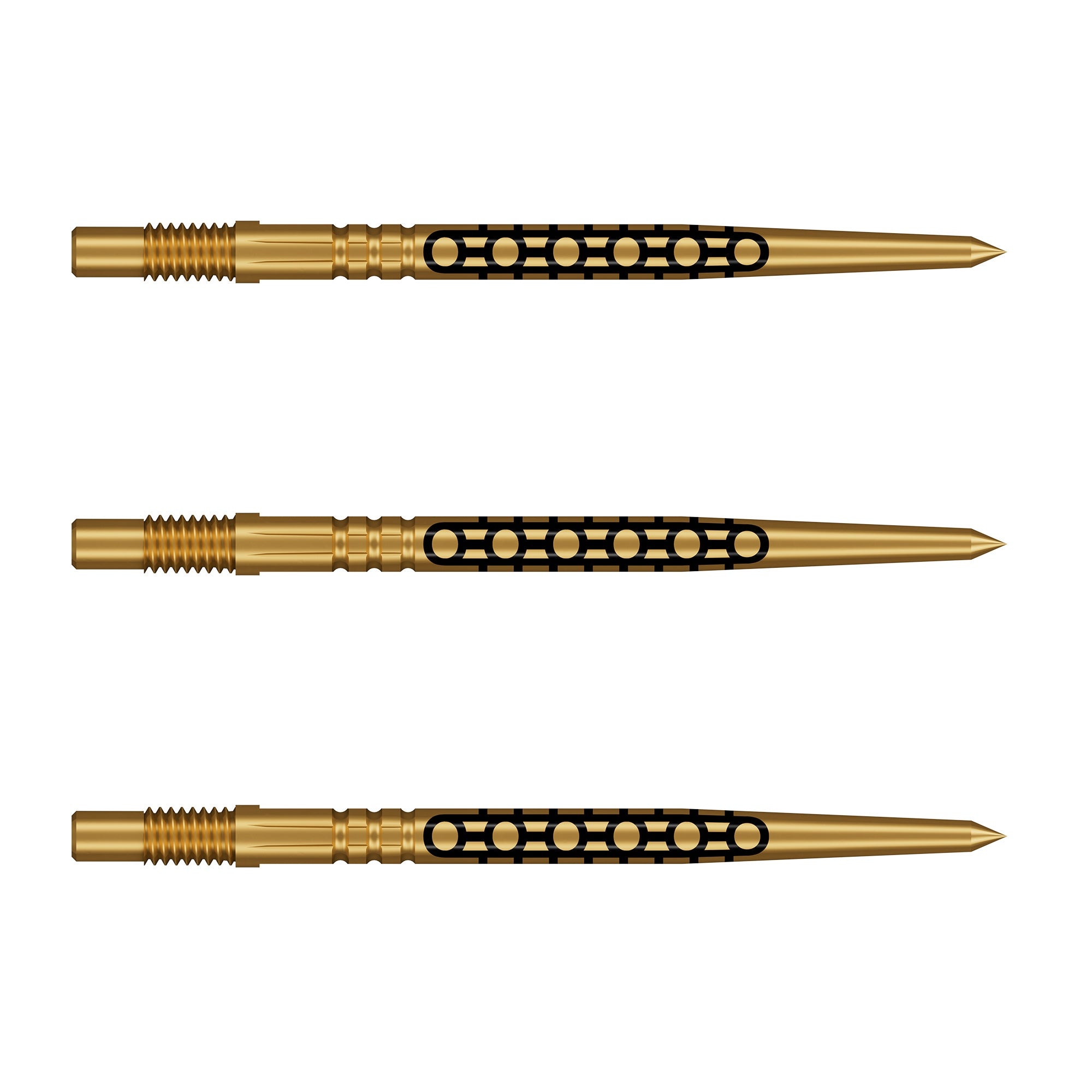 Shot Goth Turbo Steel Tip Screw In Dart Points - Gold - 30mm 40mm