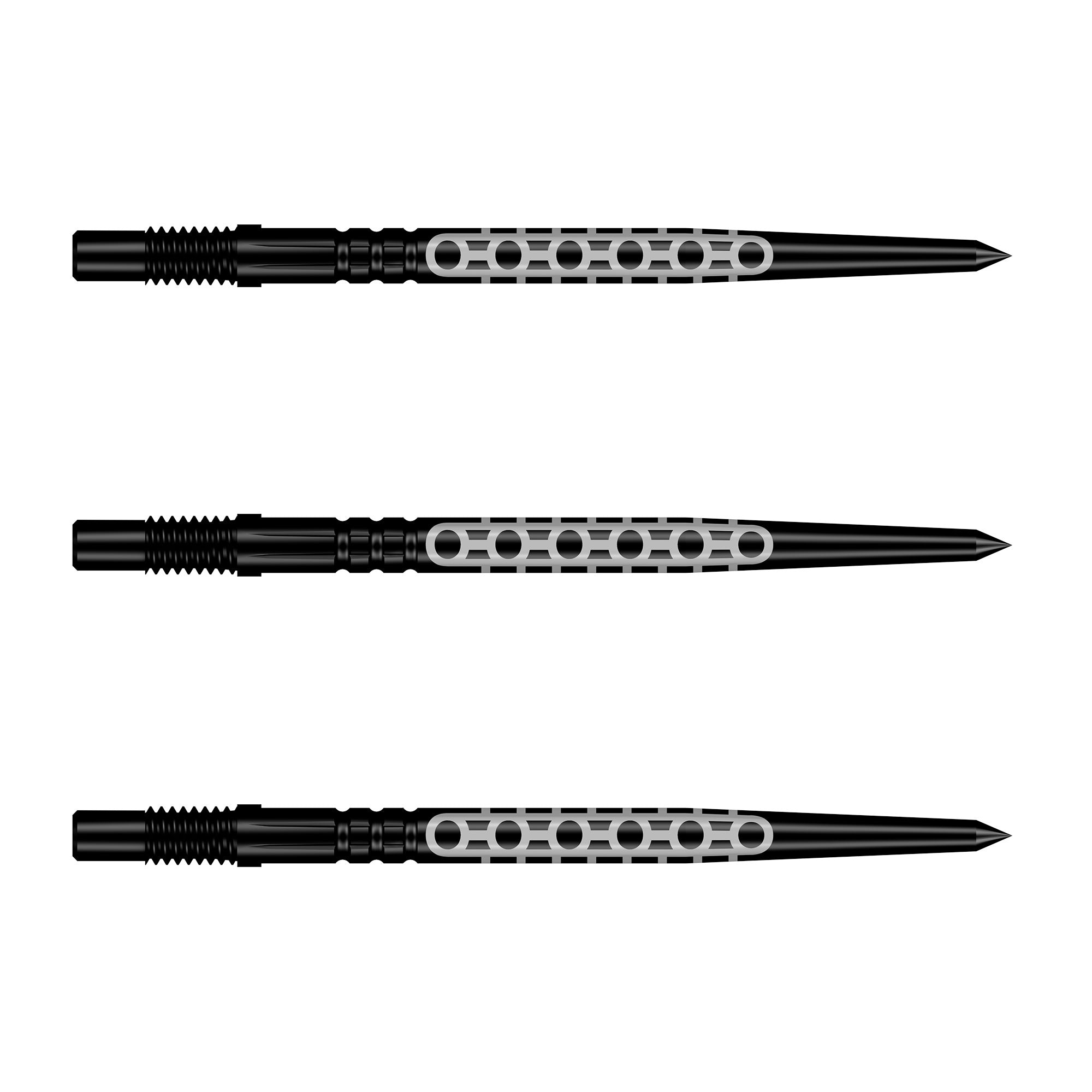Shot Goth Turbo Steel Tip Screw In Dart Points - Black - 30mm 40mm