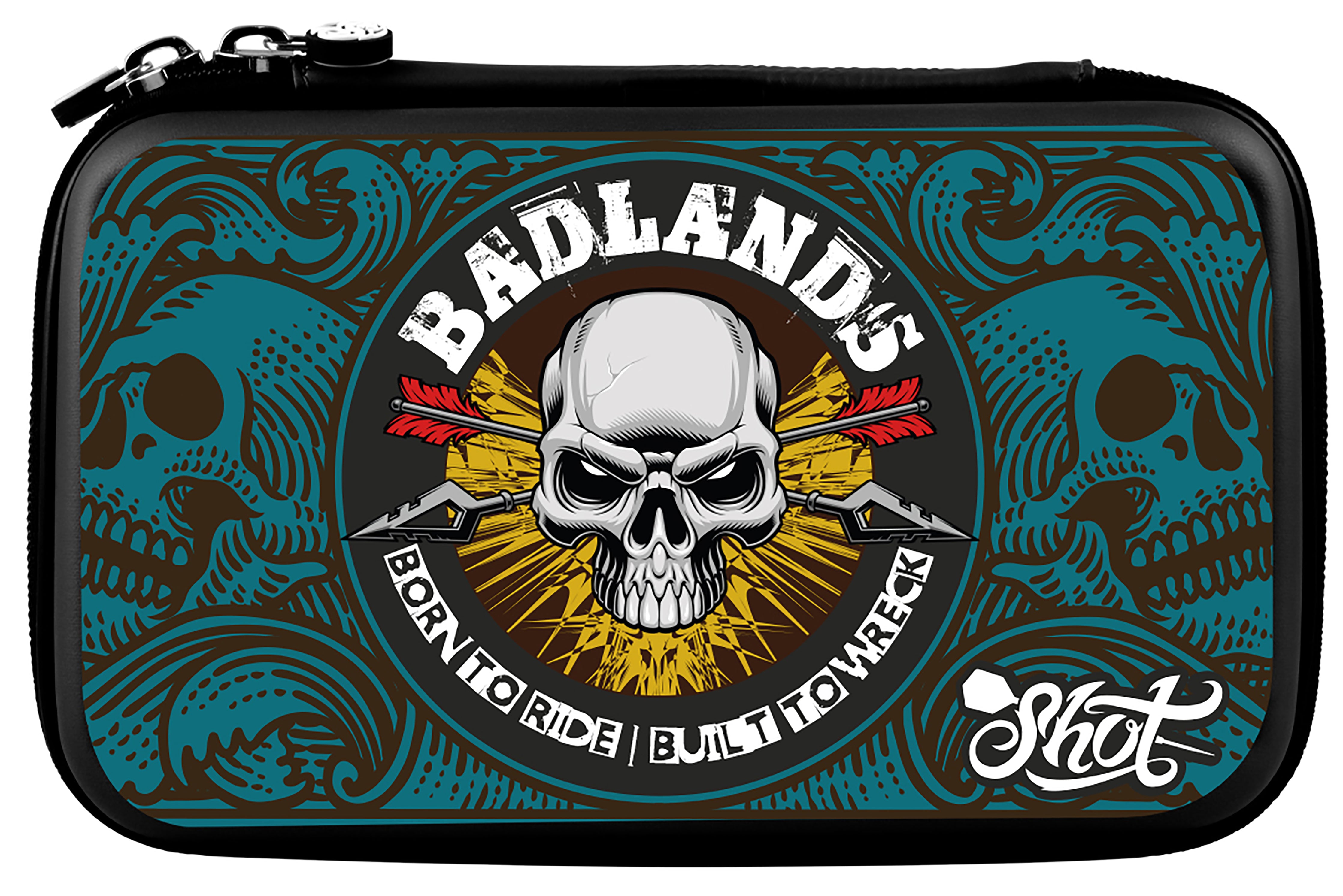 Shot Badlands Tactical Dart Case - Two Set Dart Wallet - Blue