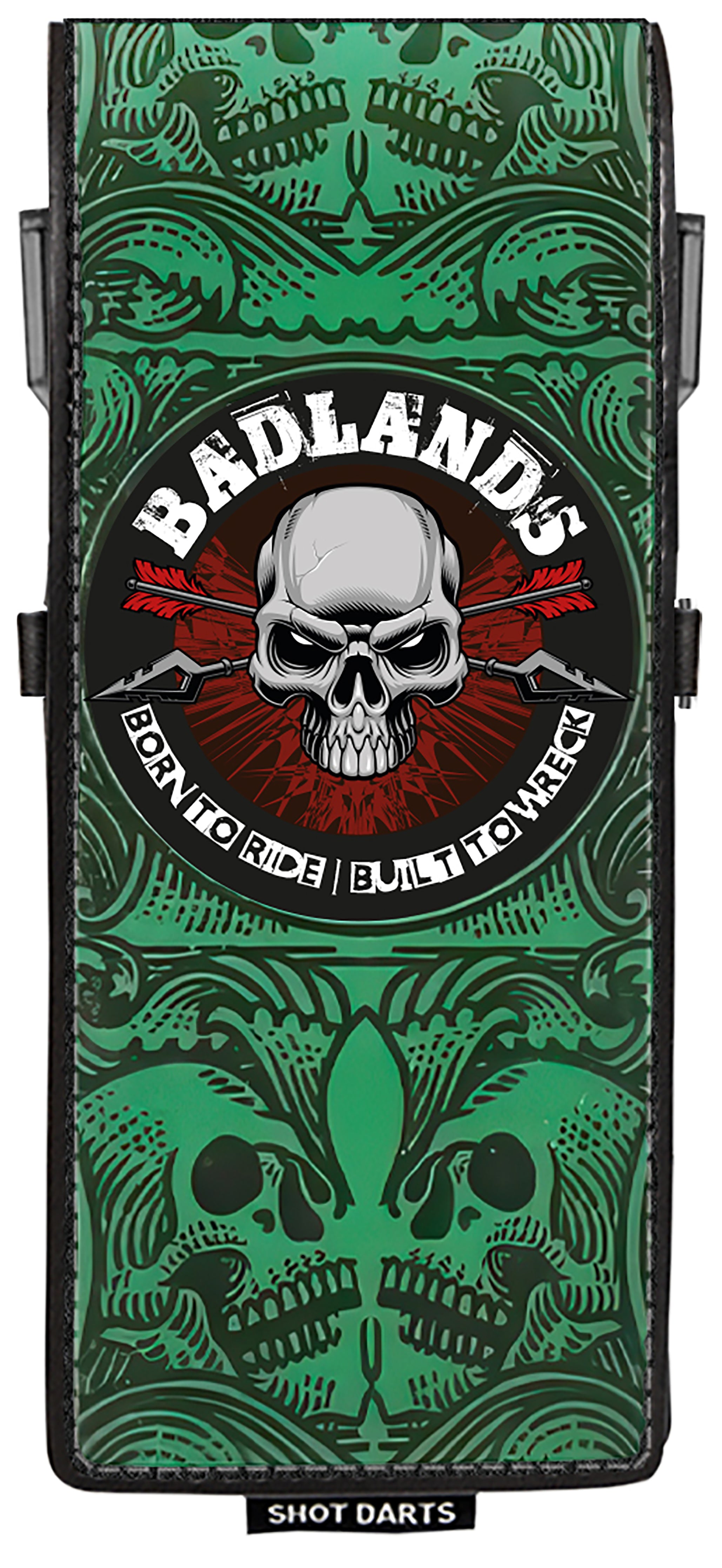 Shot Badlands Inked Dart Wallet - Green