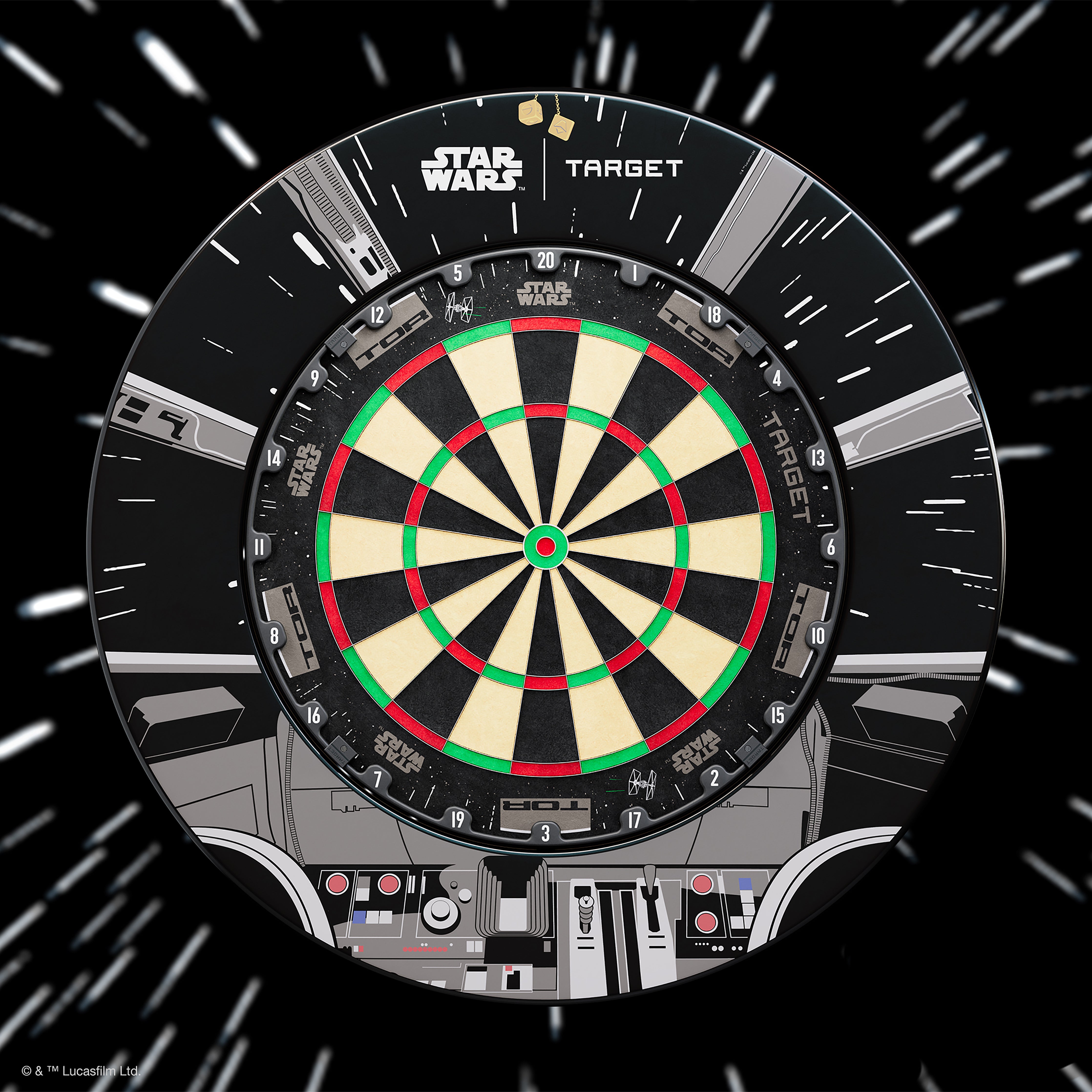Target Star Wars Millennium Falcon Surround and Dartboard Bundle