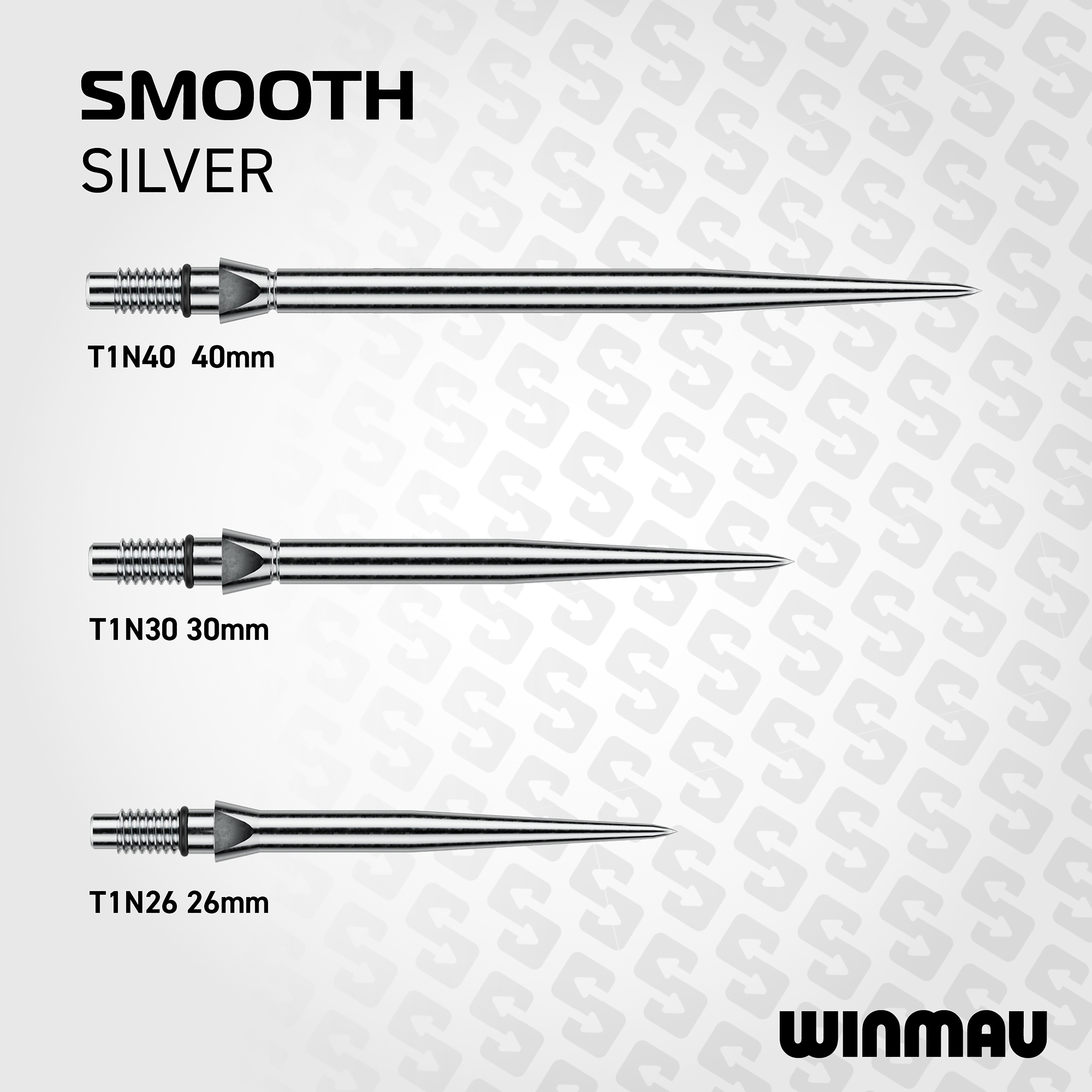 Winmau Switch Point - Silver - Smooth - 26mm 30mm 40mm
