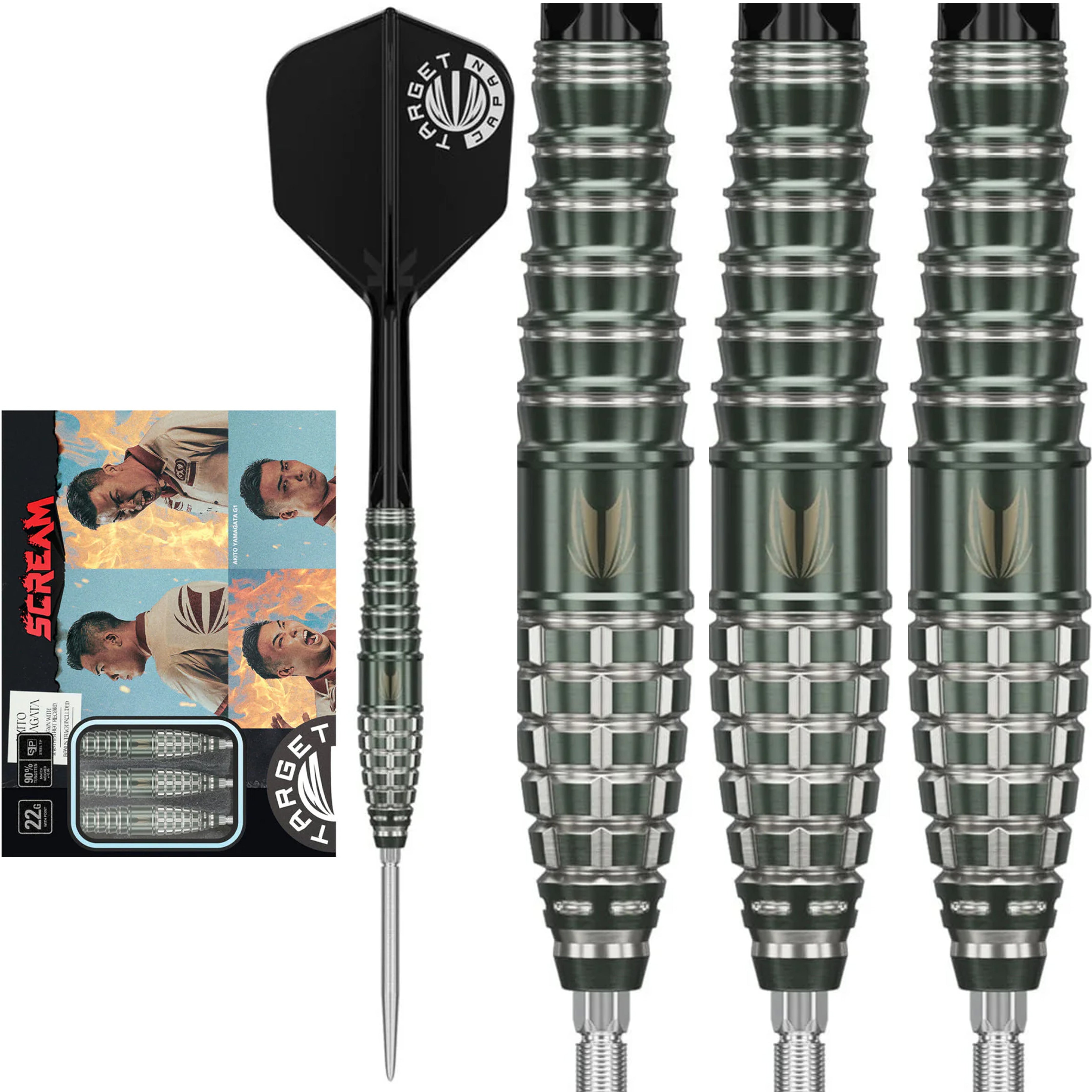 Target Prime Series Akito 'Scream' Yamagata SP Steel Tip Darts Set 202