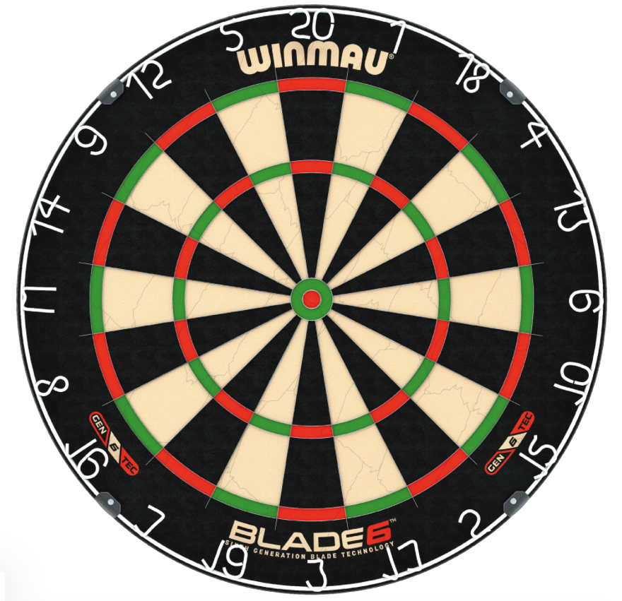 Winmau Bundle Blade 6 Dartboard - Winmau Deluxe Dartboard Surround - Winmau Oche Throw Line