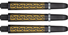 Shot Koi Carbon Dart Shafts - Helioknot Gold