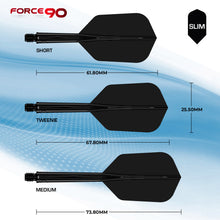 Mission Force 90 - New Moulded Flight & Shaft System - Slim - Black