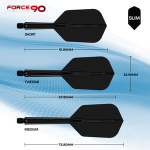 Mission Force 90 - New Moulded Flight & Shaft System - Slim - Black