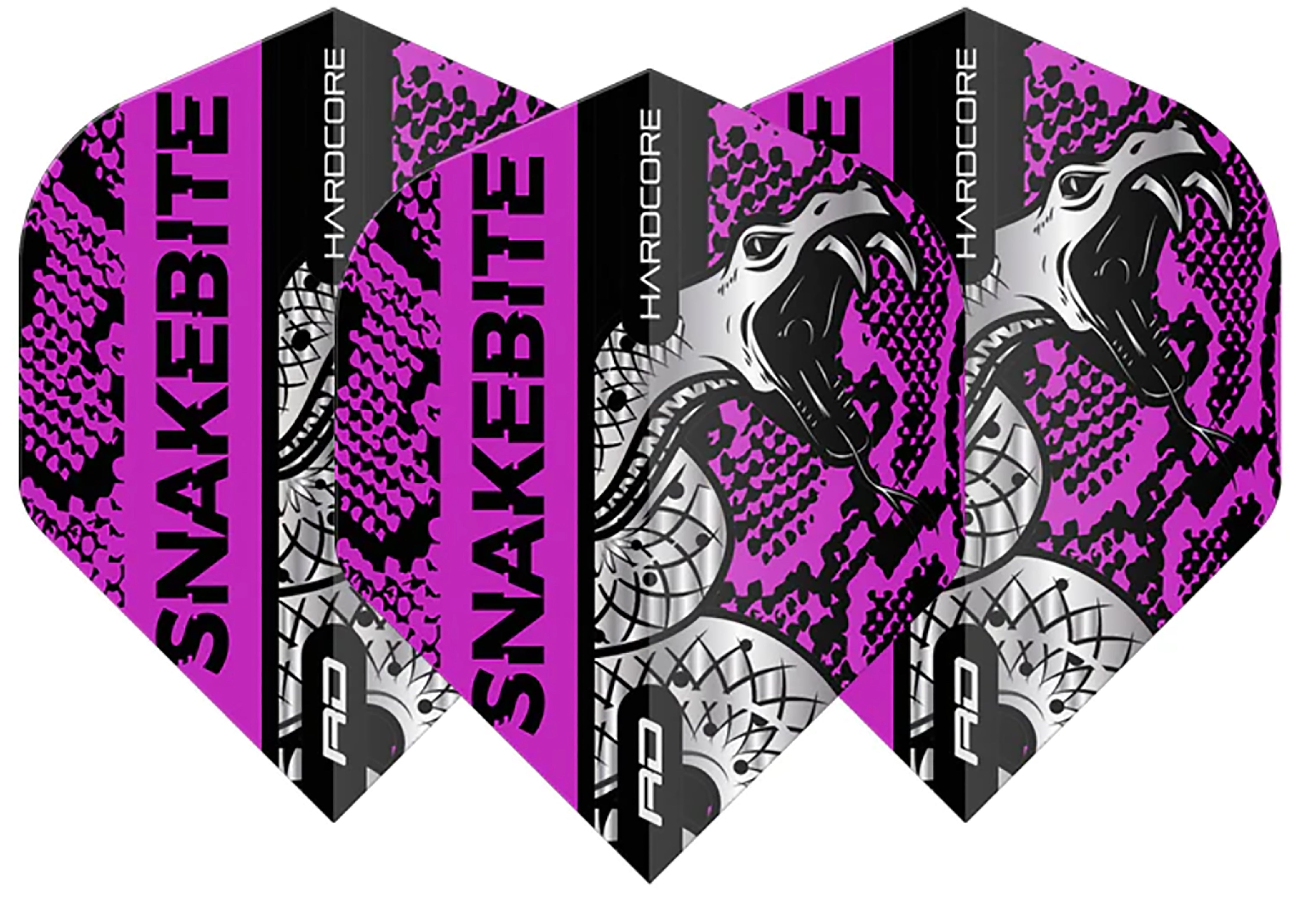 Red Dragon Peter Wright - Snakebite - Hardcore - Coiled Snakeskin - Purple Dart Flights