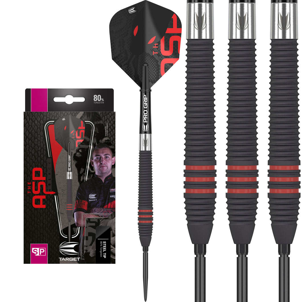 Target Nathan Aspinall - ASP - 80% Tungsten Darts - Black - Swiss - 22g 24g