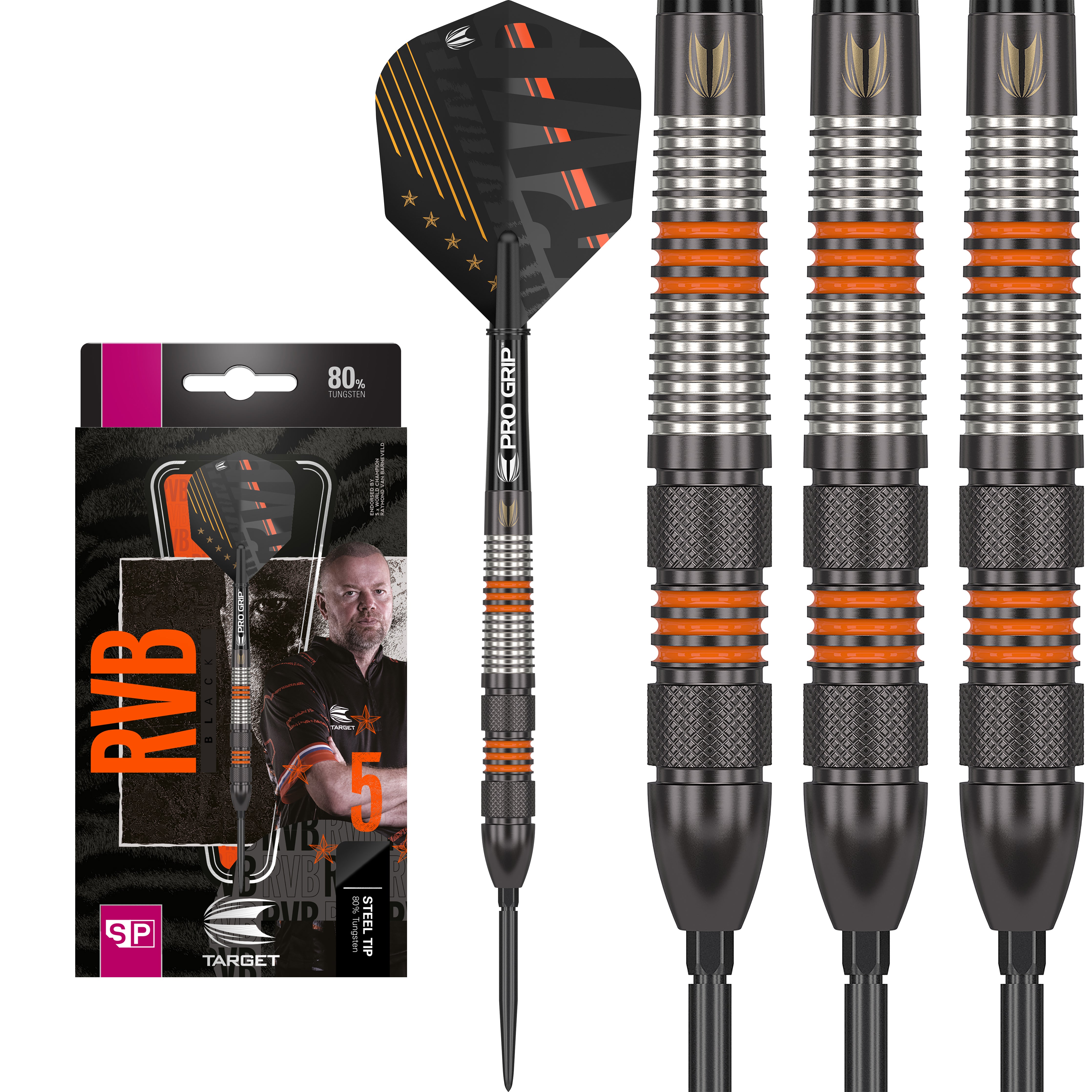Target Raymond Van Barneveld - RVB - 80% Tungsten - Black - Swiss - 21g 23g 25g