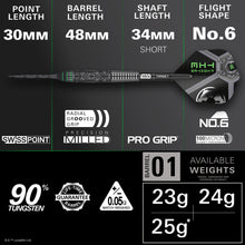 Target Star Wars Tie Fighter - 90% Tungsten - SP - Steel Tip Darts - 23g 24g 25g