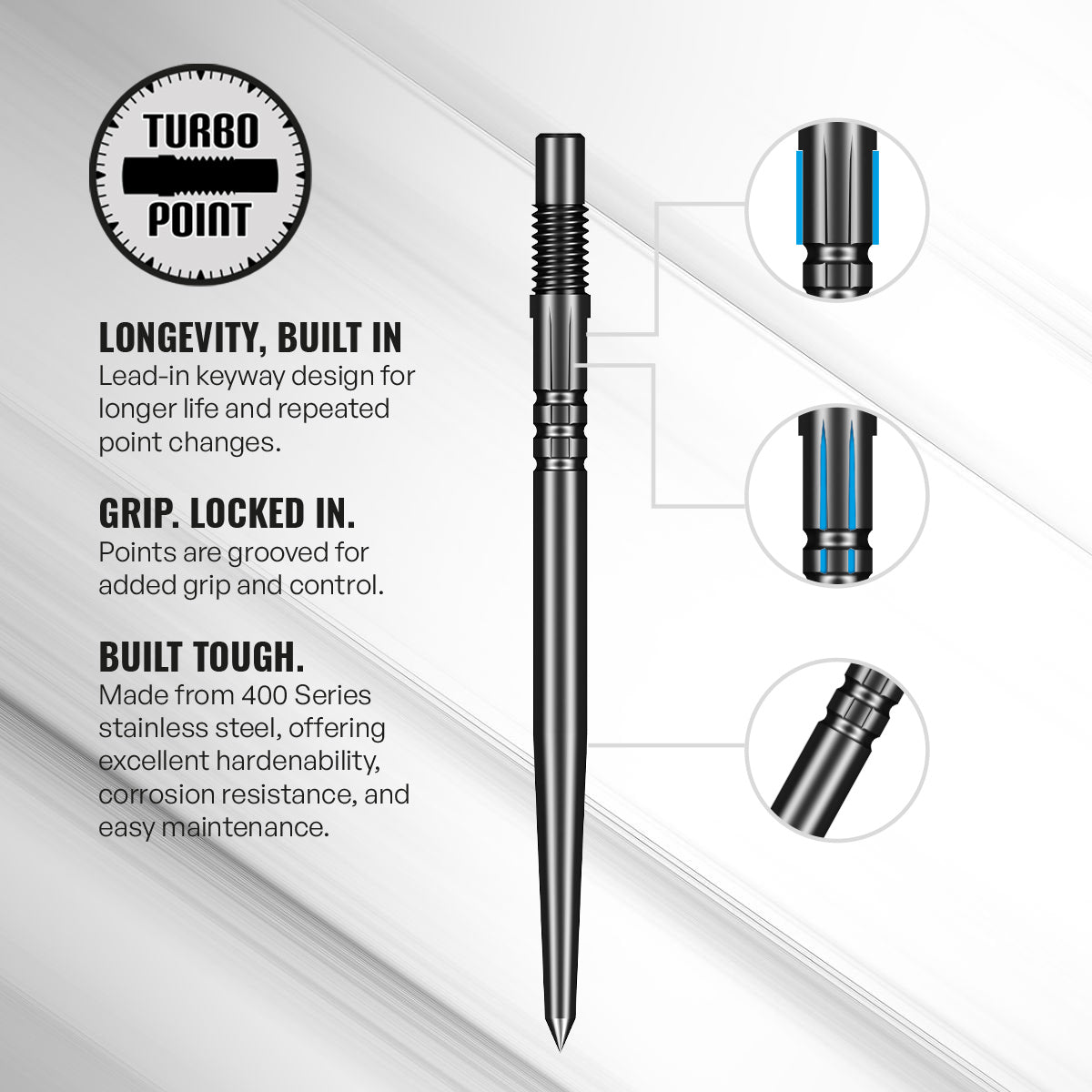 Shot Zen Missile - Scallop - Steel Tip Dart Set - 90% Tungsten - Turbo Point - 23g 24g 25g