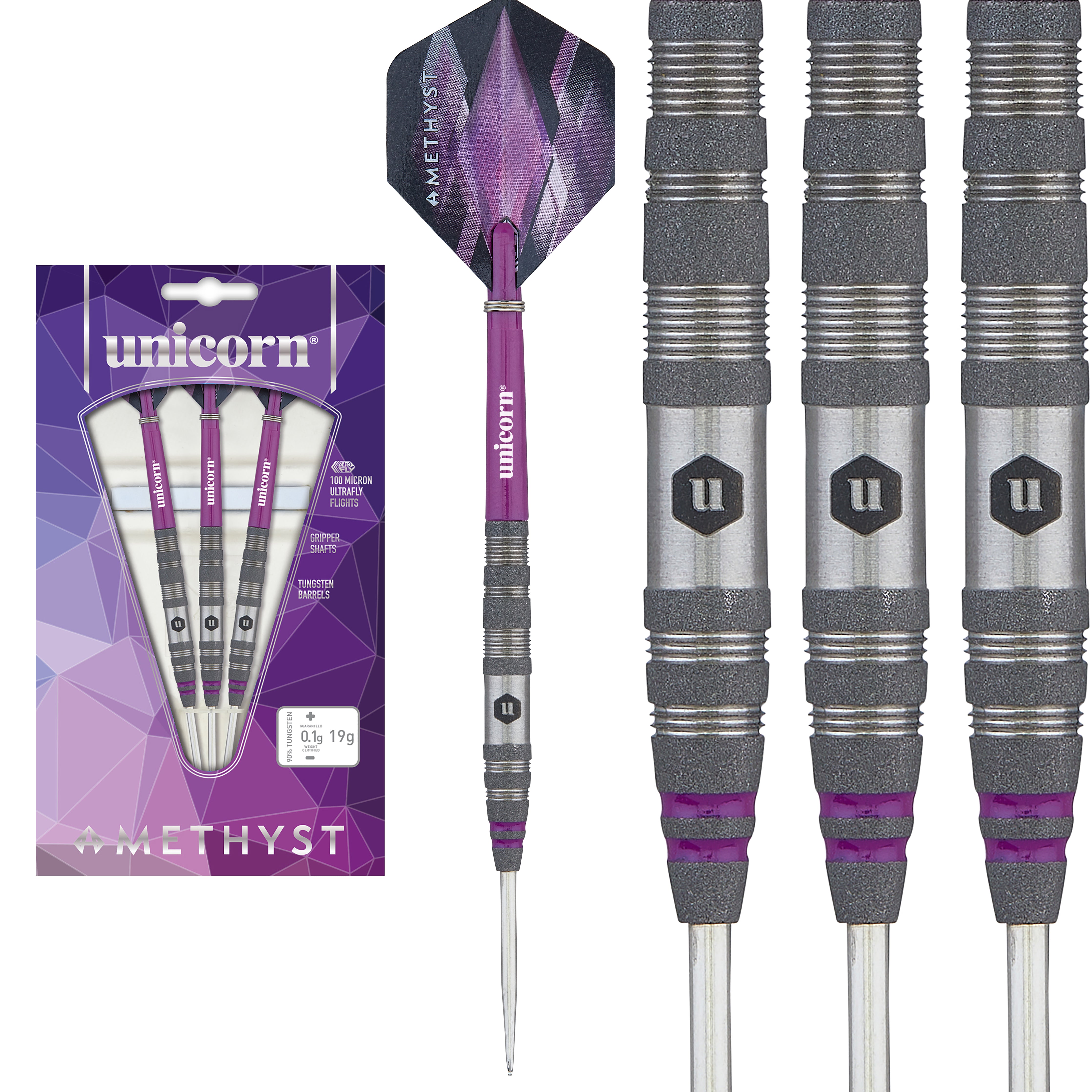 Unicorn Neon 2 Soft Darts – 70% Wolfram, 19g, Mit Gripper 3 Schäften & Neon Flights