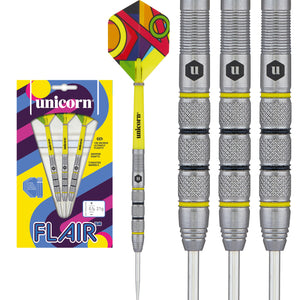 Unicorn Flair - 80% Tungsten Darts - 21g - EXTRA FLIGHTS & STEMS