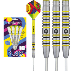 Unicorn Flair - 80% Tungsten Darts - 23g - EXTRA FLIGHTS & STEM