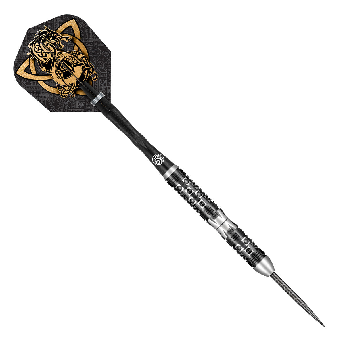 Shot Viking Wolf Steel Tip Darts Set - 90% Tungsten - 23g 24g 25g