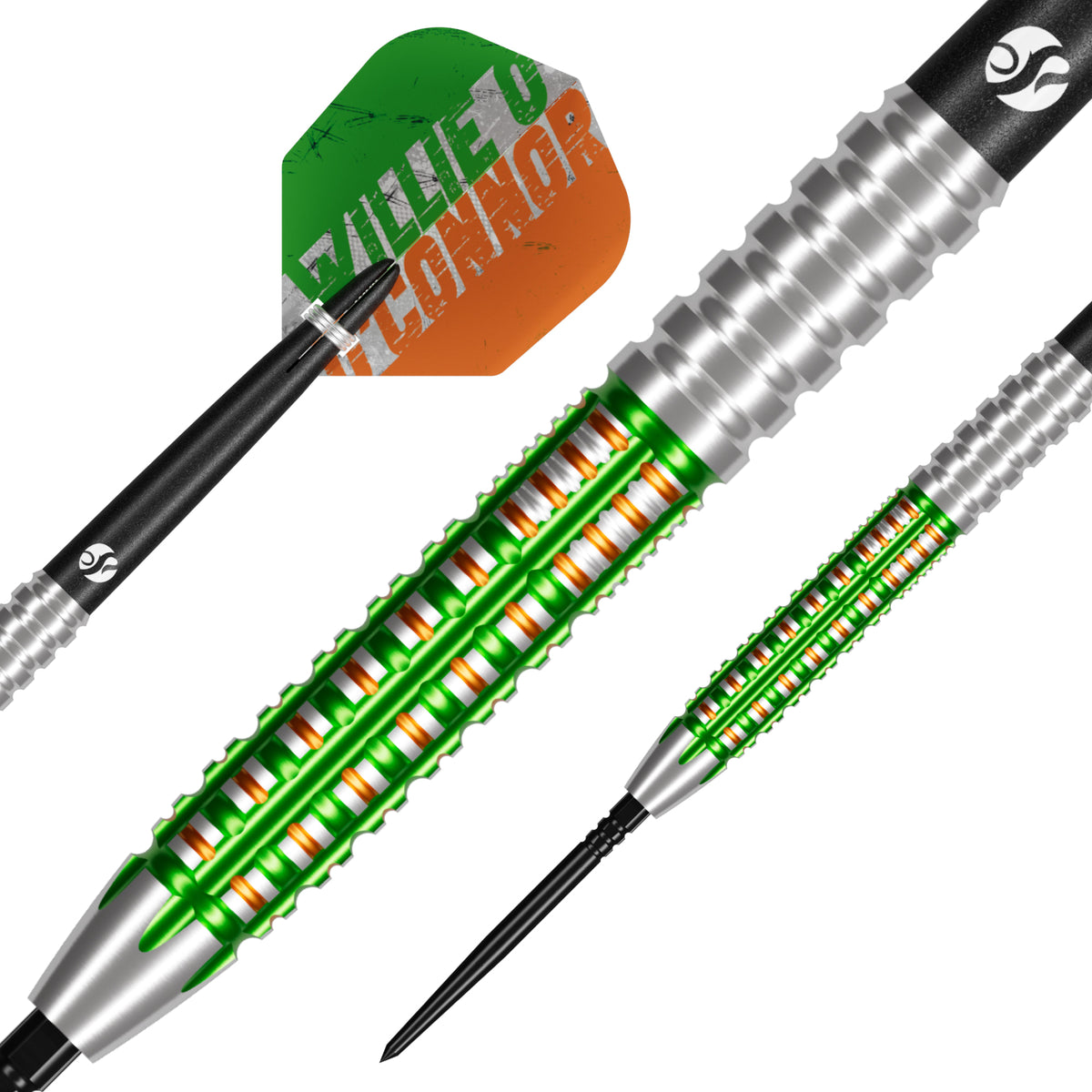 Shot Pro Series Willie O'Connor - Steel Tip Dart Set - 90% Tungsten - Turbo Point - 23g 24g