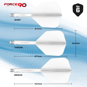 Mission Force 90 - New Moulded Flight & Shaft System - Standard No6 - White