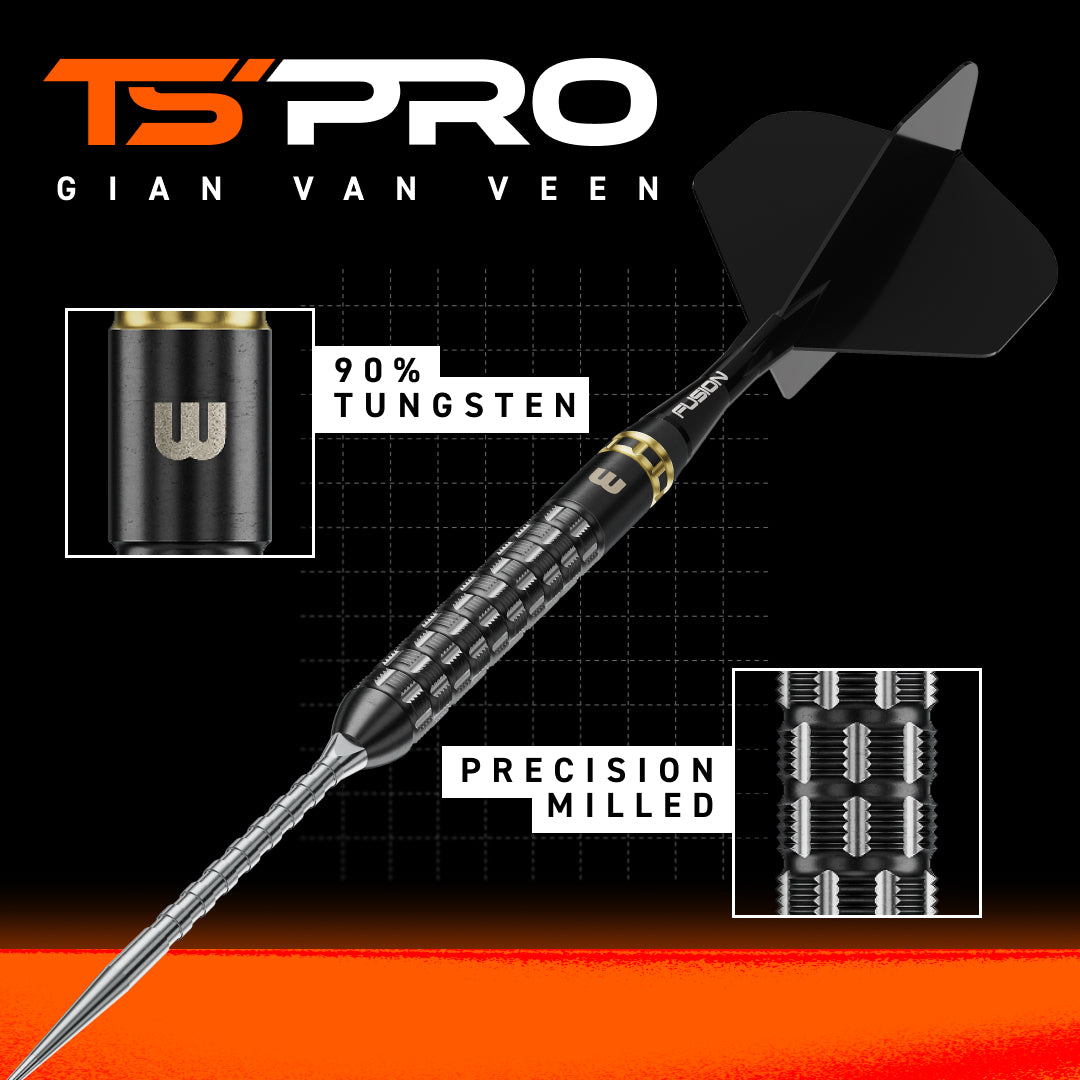 Winmau Gian van Veen - TS-PRO 90% Tungsten - Switch Point Darts - 21g 22g 23g