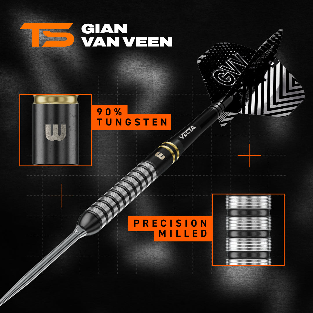 Winmau Gian van Veen - TS 90% Tungsten - Switch Point Darts - 23g 24g 25g