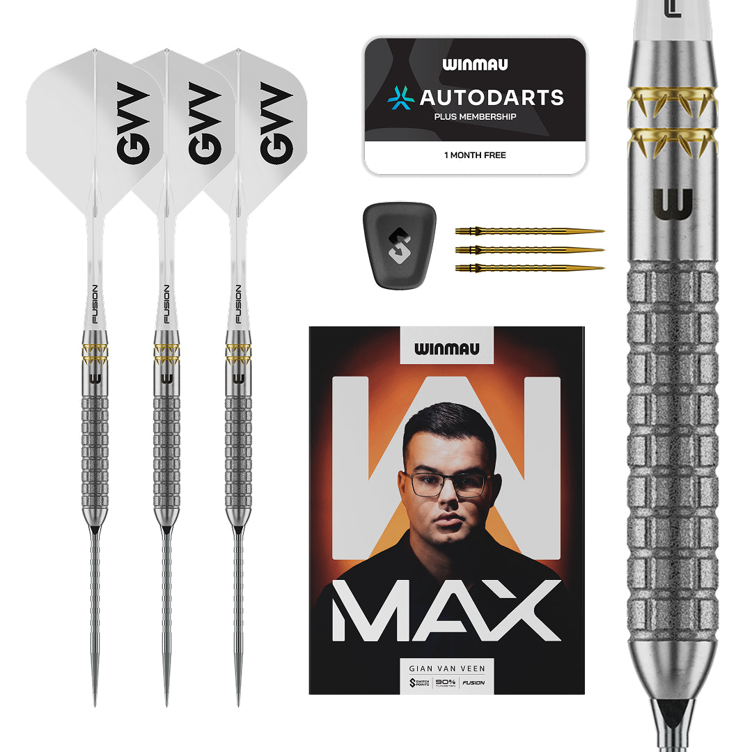 Winmau Gian van Veen - W-Max 90% Tungsten - Switch Point Darts - 22g 23g 24g