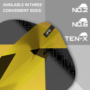 Target Tag Dart Flights - Yellow & Black - 3 Sets - No.2 No.6 Ten-X - 2024