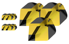 Target Tag Dart Flights - Yellow & Black - 3 Sets - No.2 No.6 Ten-X - 2024