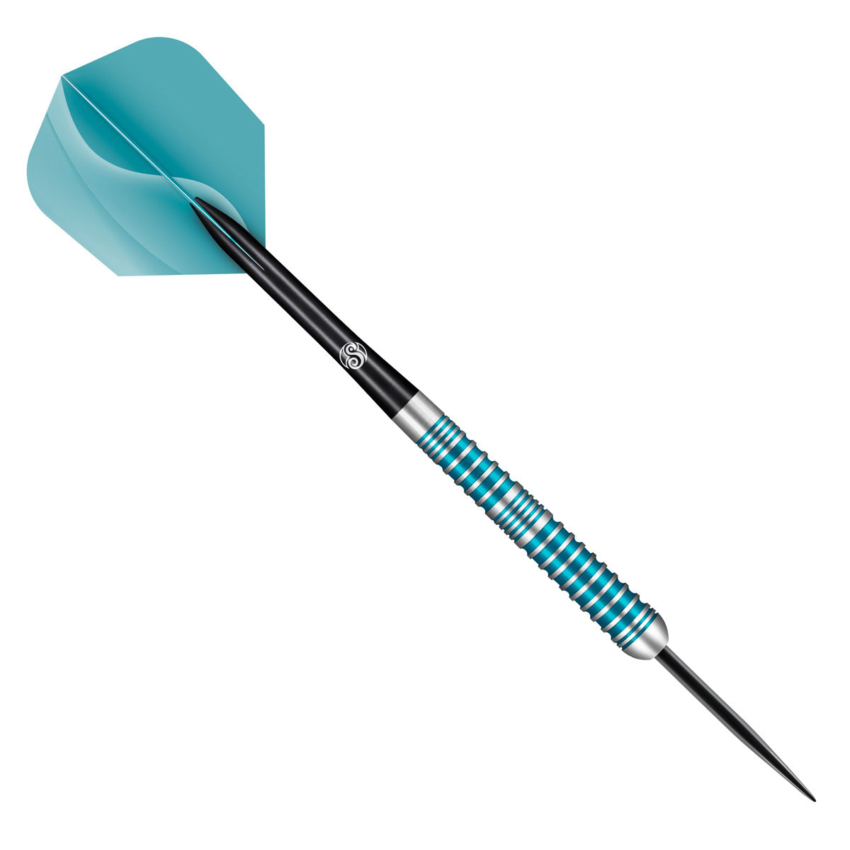 Shot Zen Jutsu 2.0 - Steel Tip Dart Set - 80% Tungsten - 23g 24g 25g - Aqua Blue