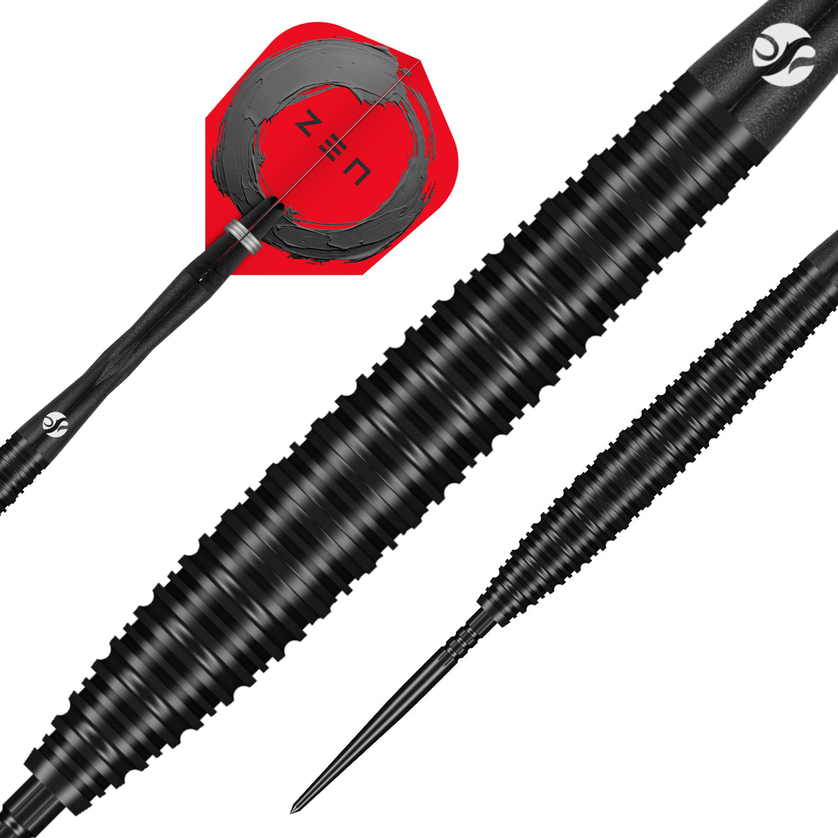 Shot Zen Missile - Steel Tip Dart Set - 90% Tungsten - Turbo Point - 22g 23g 24g