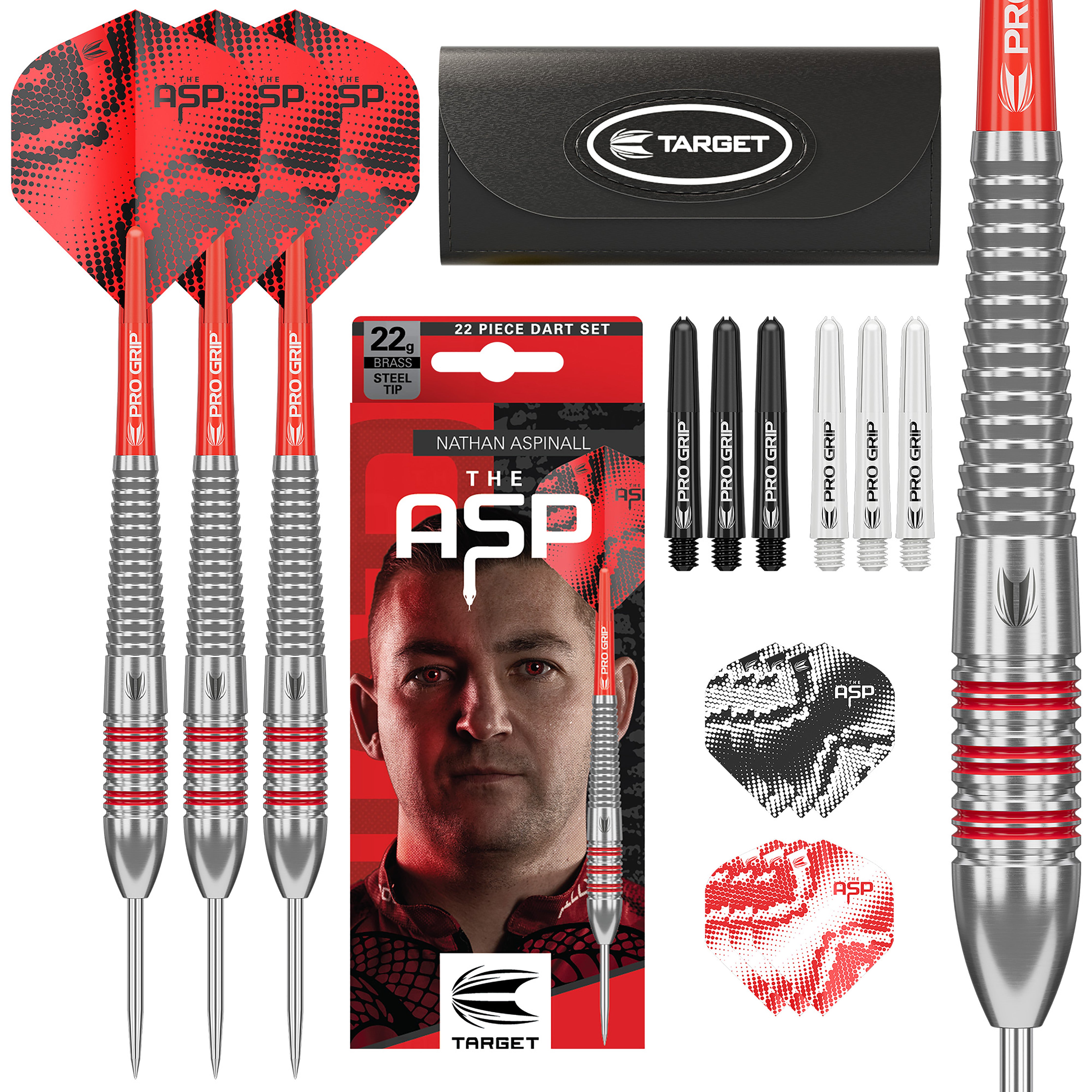 Target Nathan 'The ASP' Aspinall Brass Steel Tip Darts - 22g