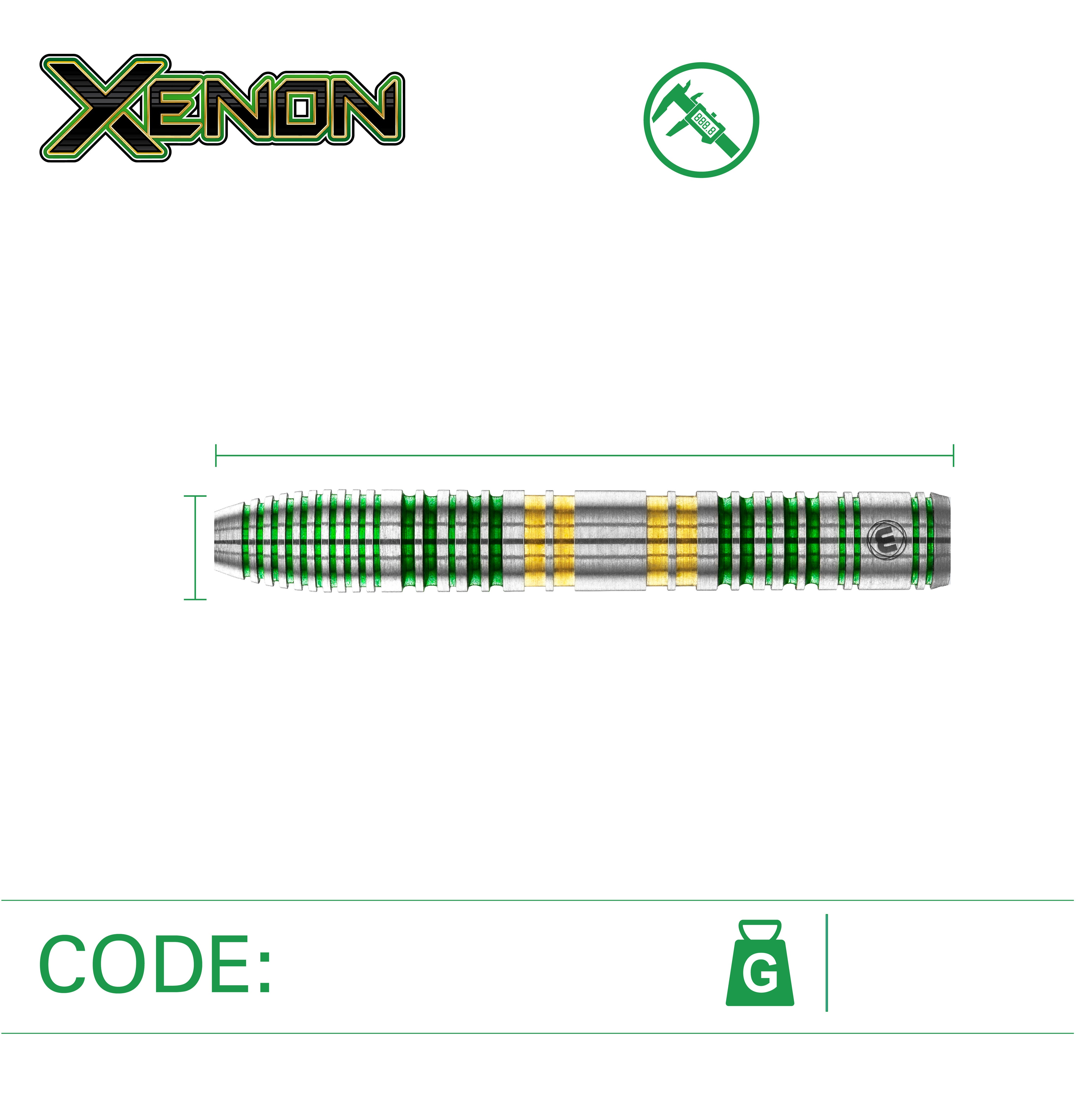 Winmau Xenon Steel Tip Darts Set - 90% Tungsten - 23g 24g 25g