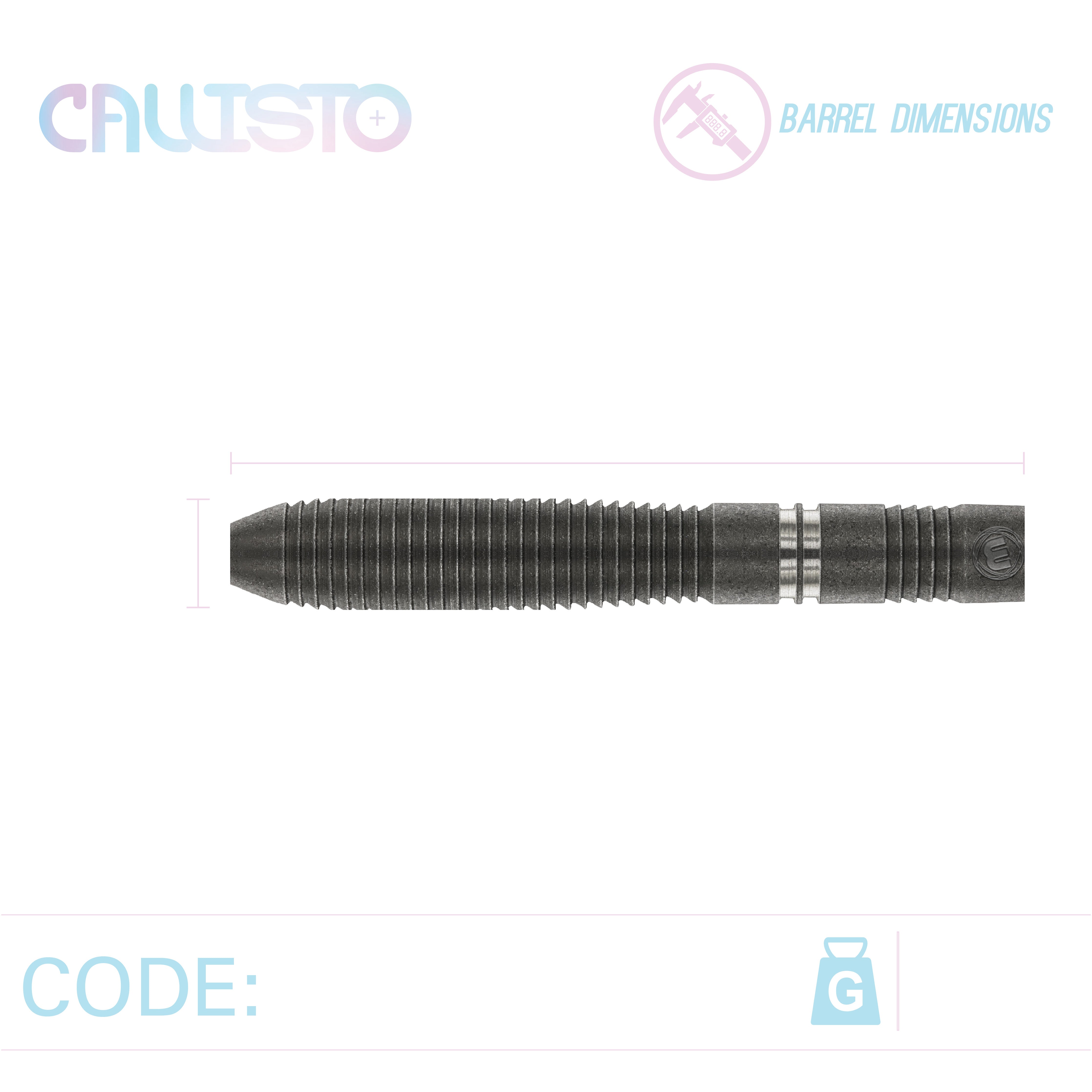 Winmau Callisto Steel Tip Darts Set - 90% Tungsten - 23g 24g 25g