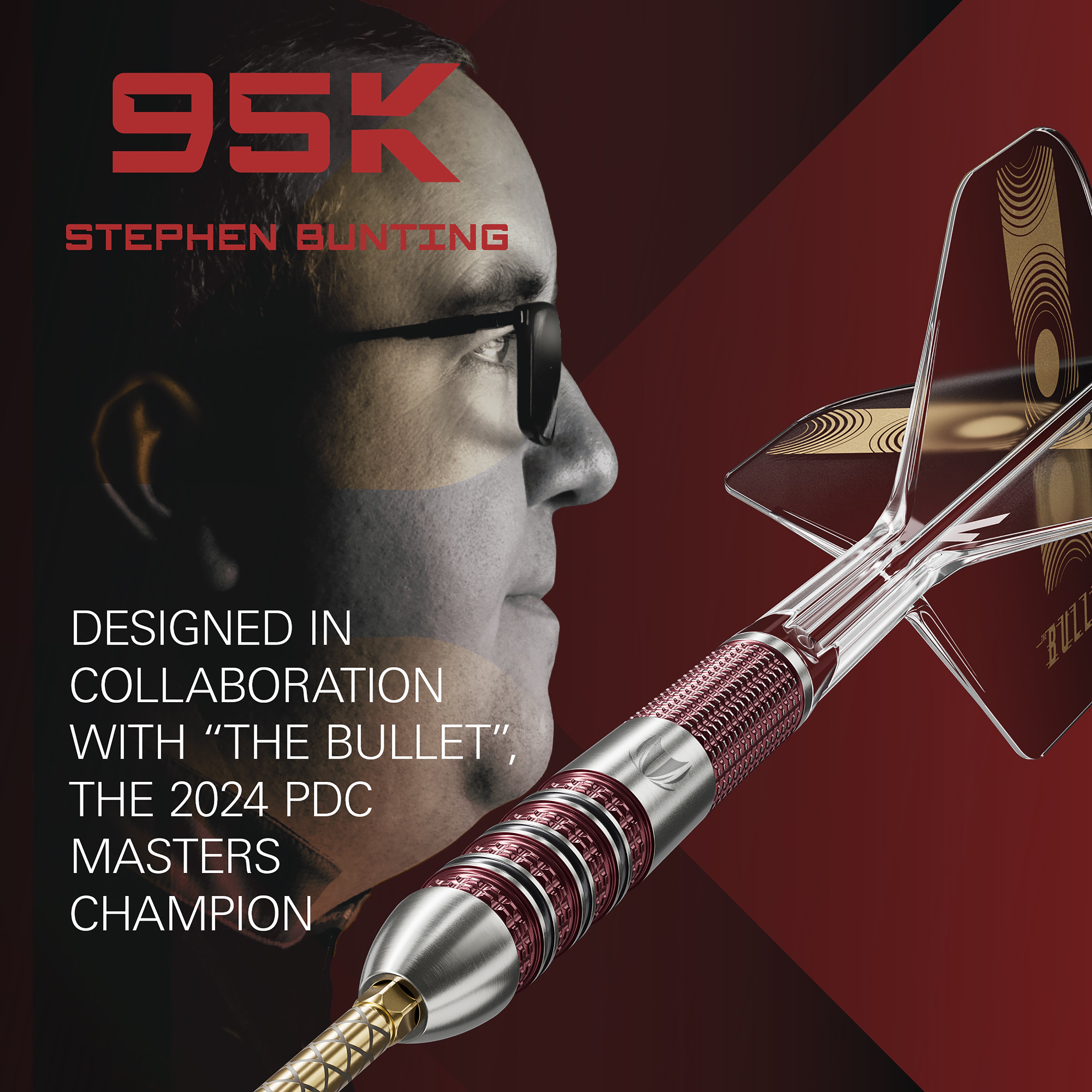 Target Stephen 'The Bullet' Bunting - 95k - 95% Tungsten Steel Tip Darts - SP - 18g 22g 23g