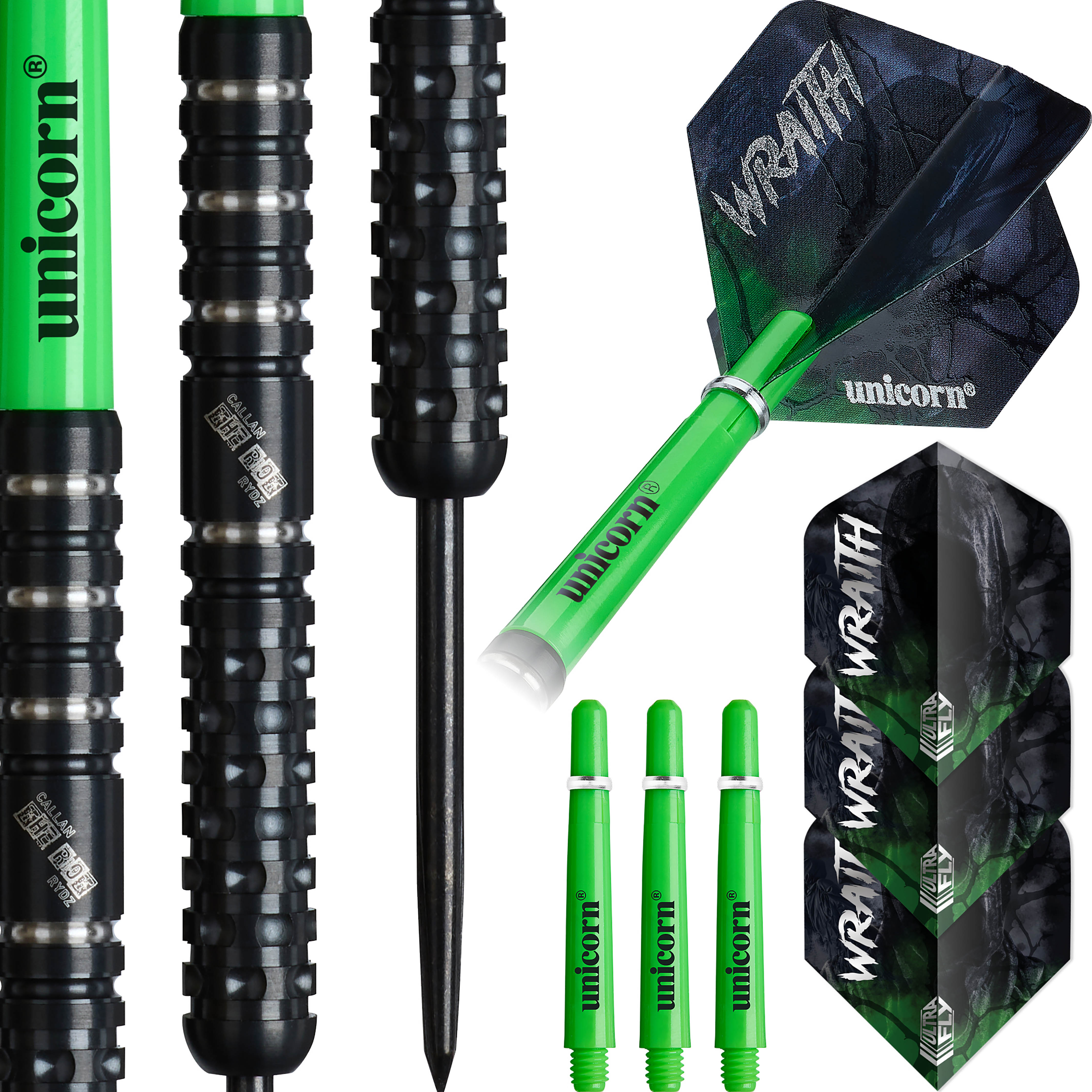 Unicorn Wraith Callan Rydz - 90% Tungsten Darts - 21g 23g 25g