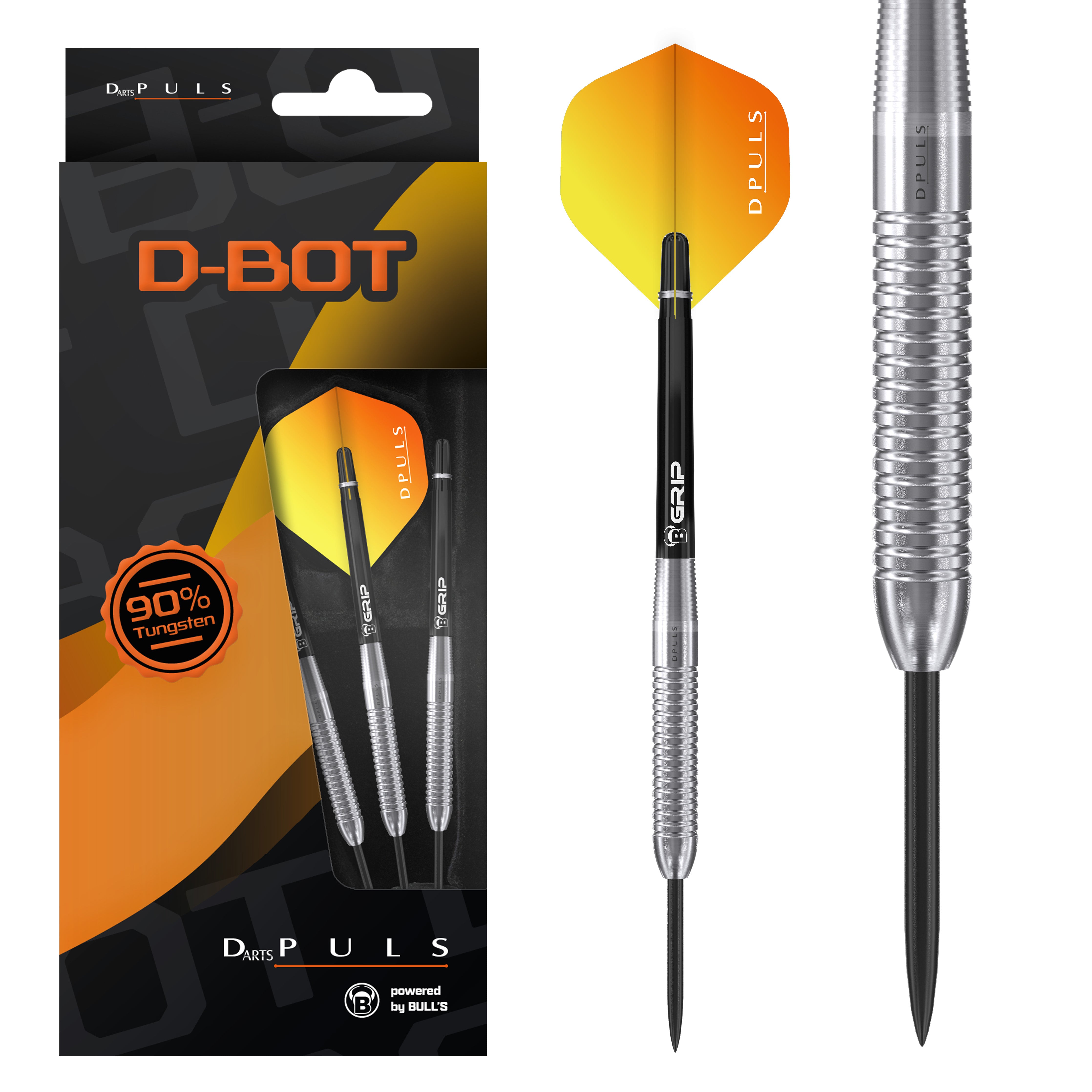 Bull's DPuls D-BOT - 90% Tungsten - Steel Tip Darts - 23g