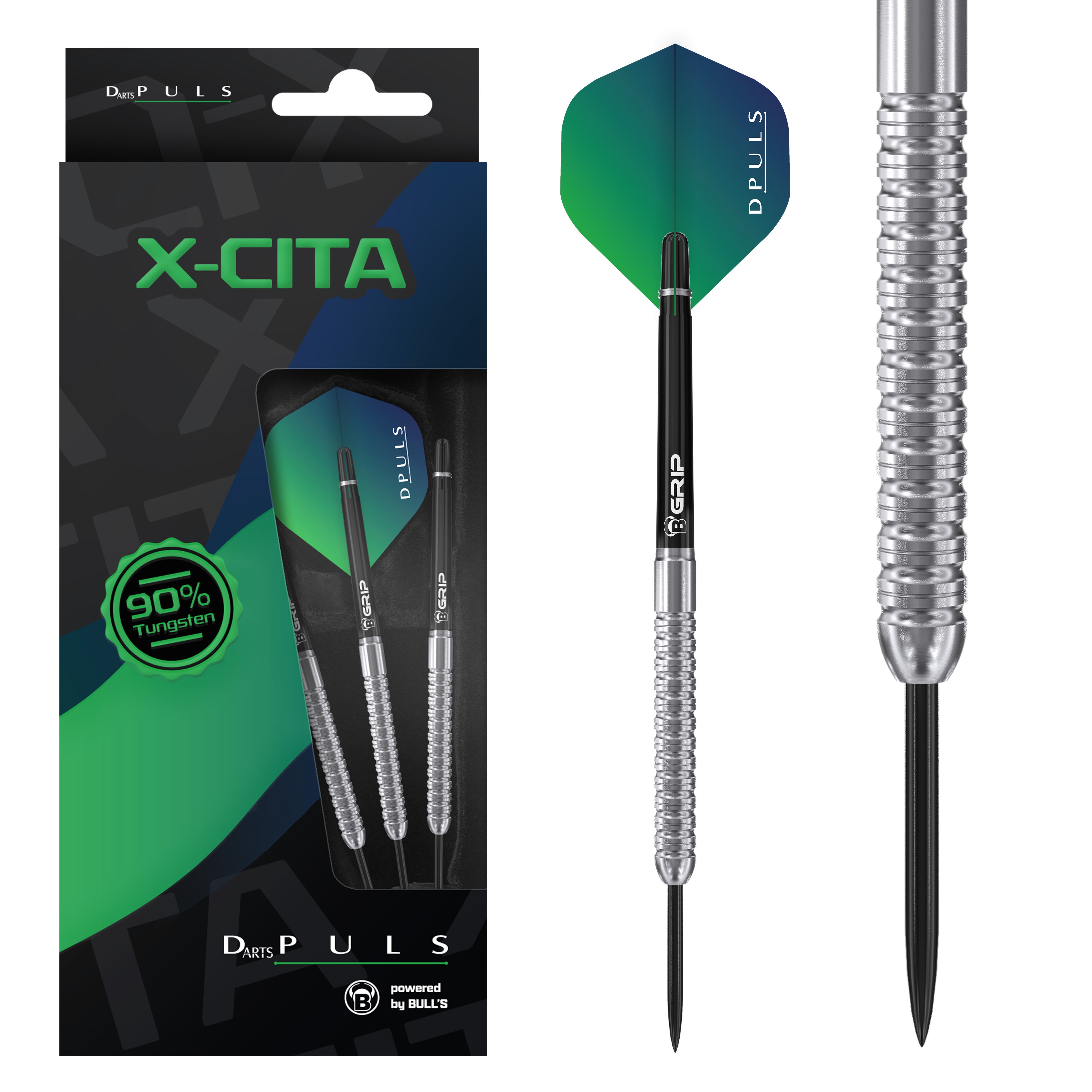 Bull's DPuls X-Cita - 90% Tungsten - Steel Tip Darts - 23g