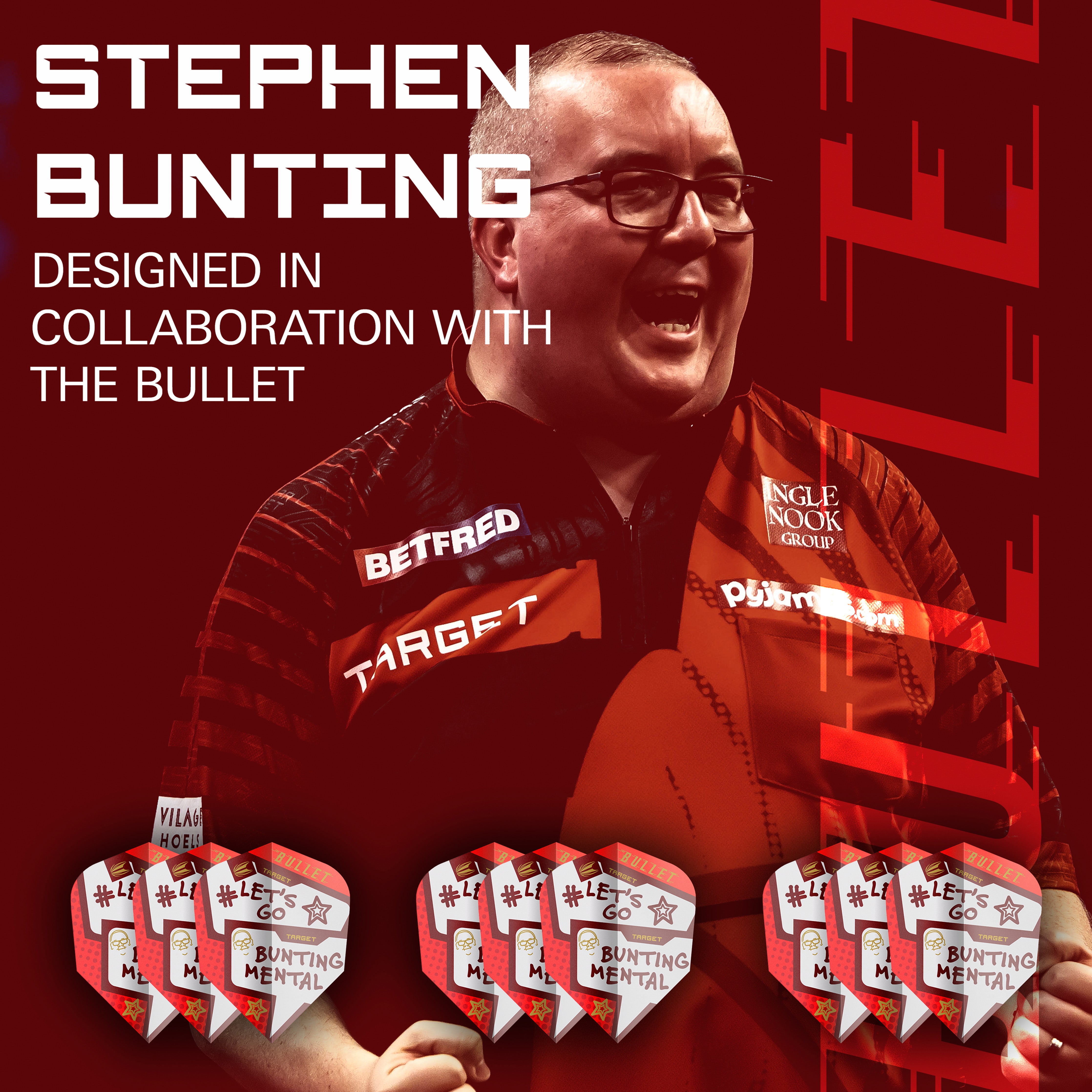 Target Stephen 'The Bullet' Bunting Pro Ultra Flights Bagged 2024 - No2 No6 Ten-X