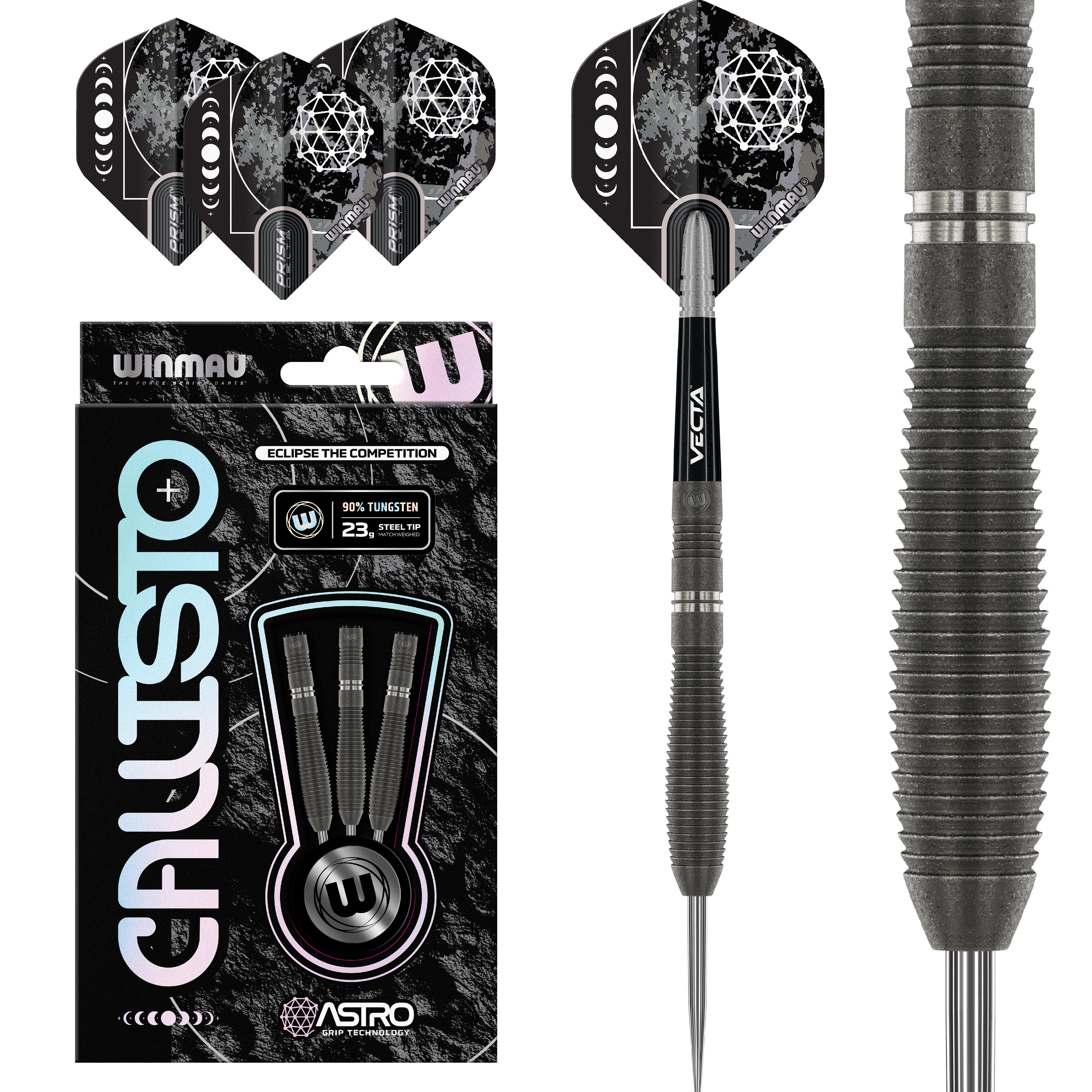Winmau Callisto Steel Tip Darts Set - 90% Tungsten - 23g 24g 25g