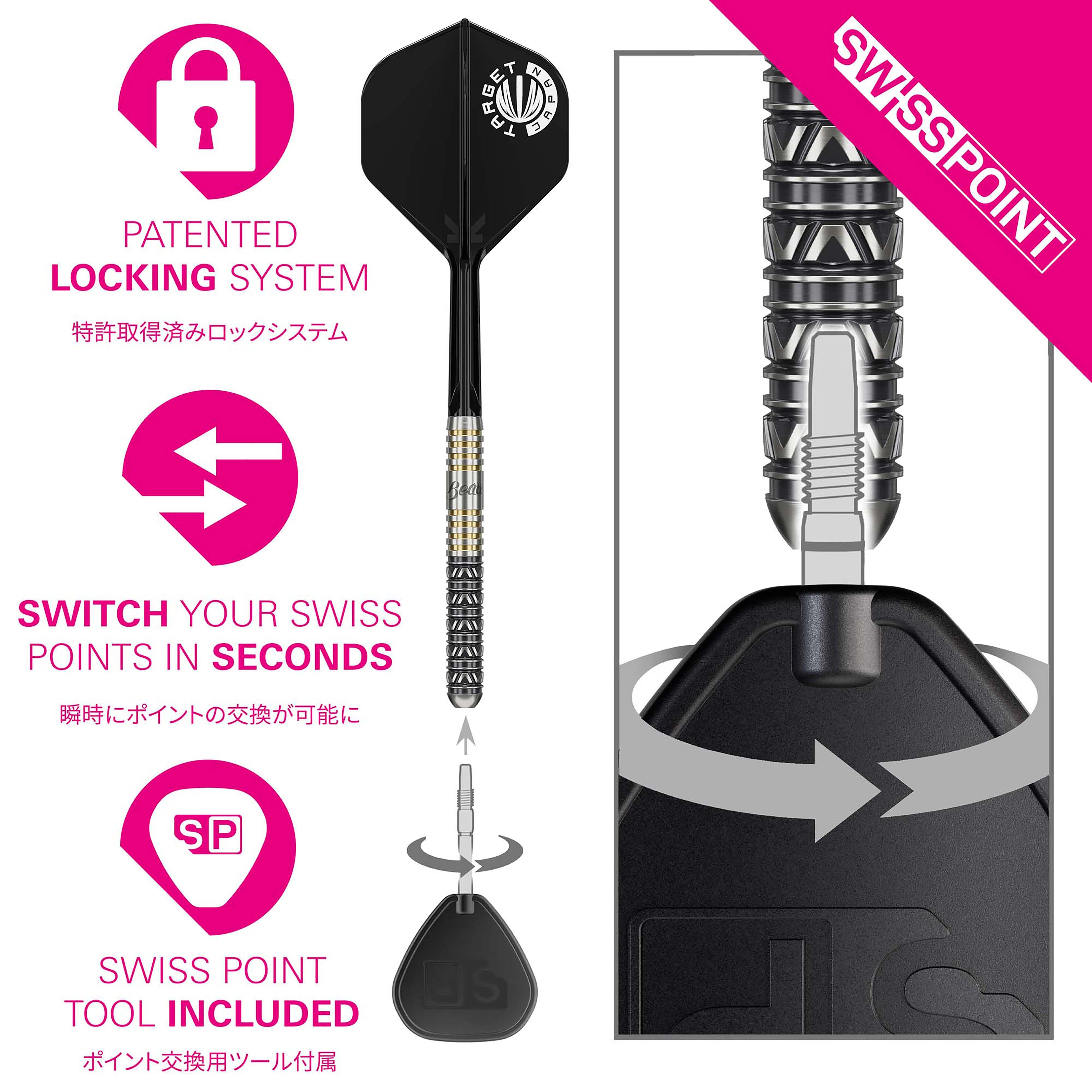 Target Japan Beau Greaves JP Edition - 90% Tungsten SP Darts - 22g 23g