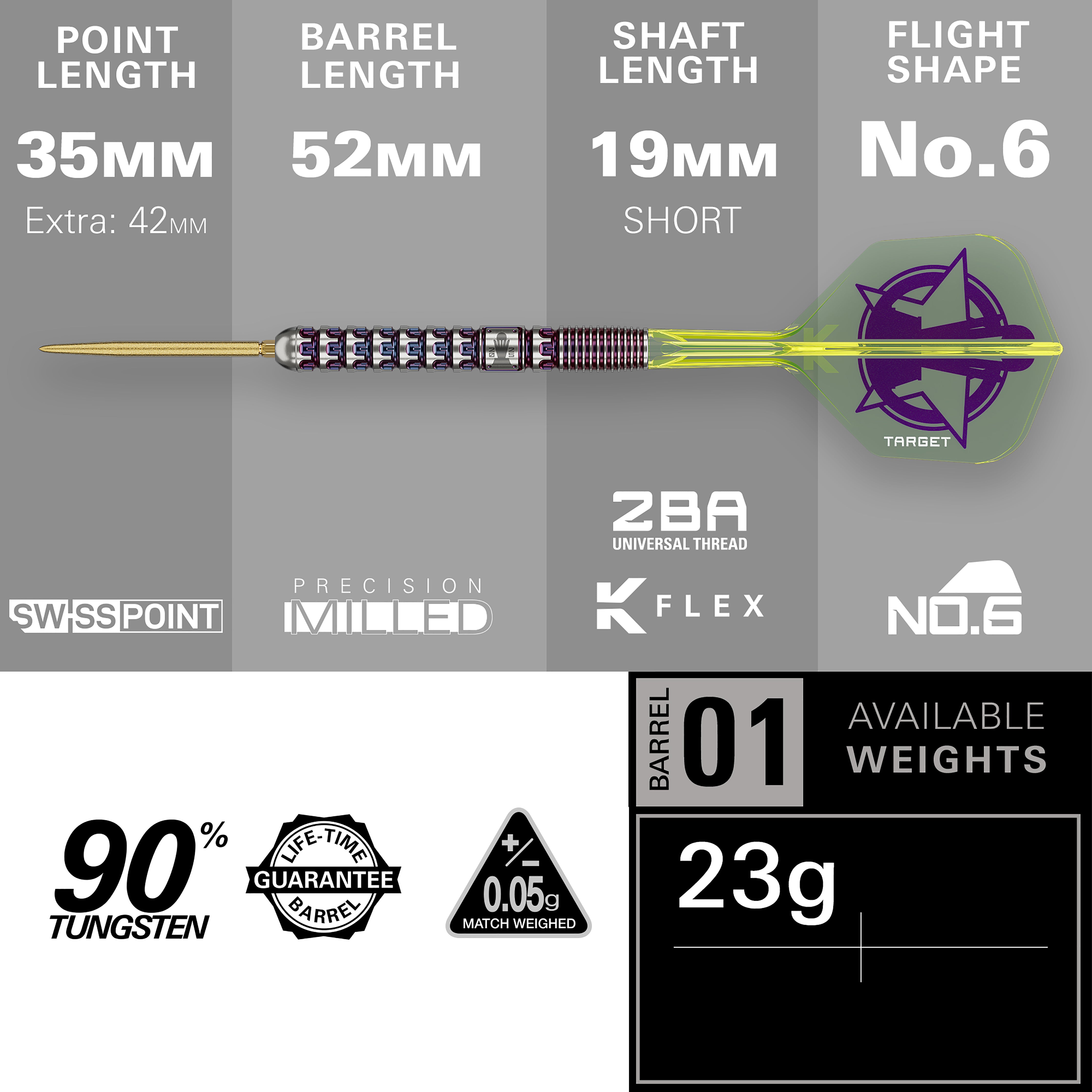 Target Luke 'The Nuke' Littler -  90% Tungsten Darts - SP - World Champion 2025 Edition - 23g