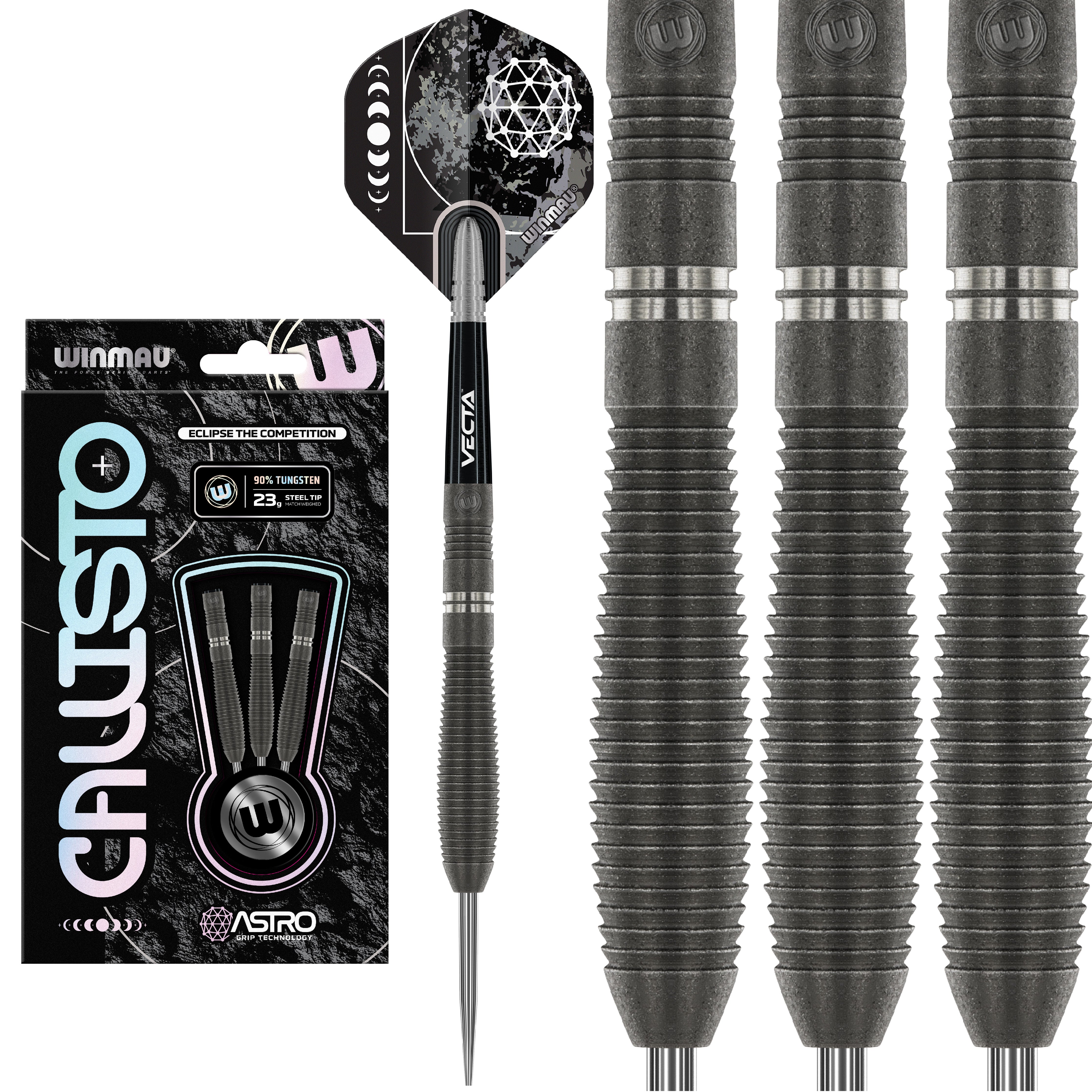 Winmau Callisto Steel Tip Darts Set - 90% Tungsten - 23g 24g 25g