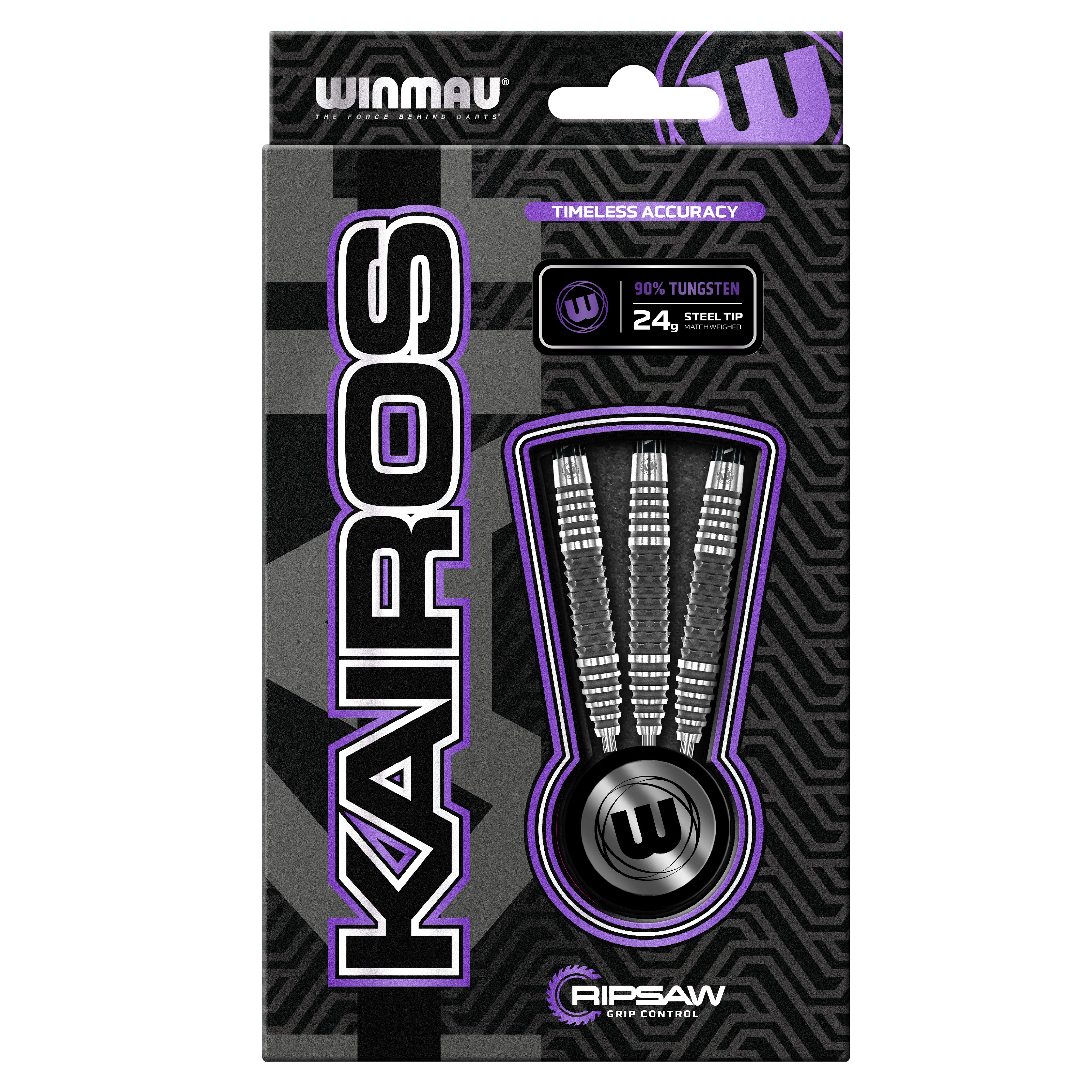 Winmau Kairos Steel Tip Darts Set - 90% Tungsten - 24g 26g