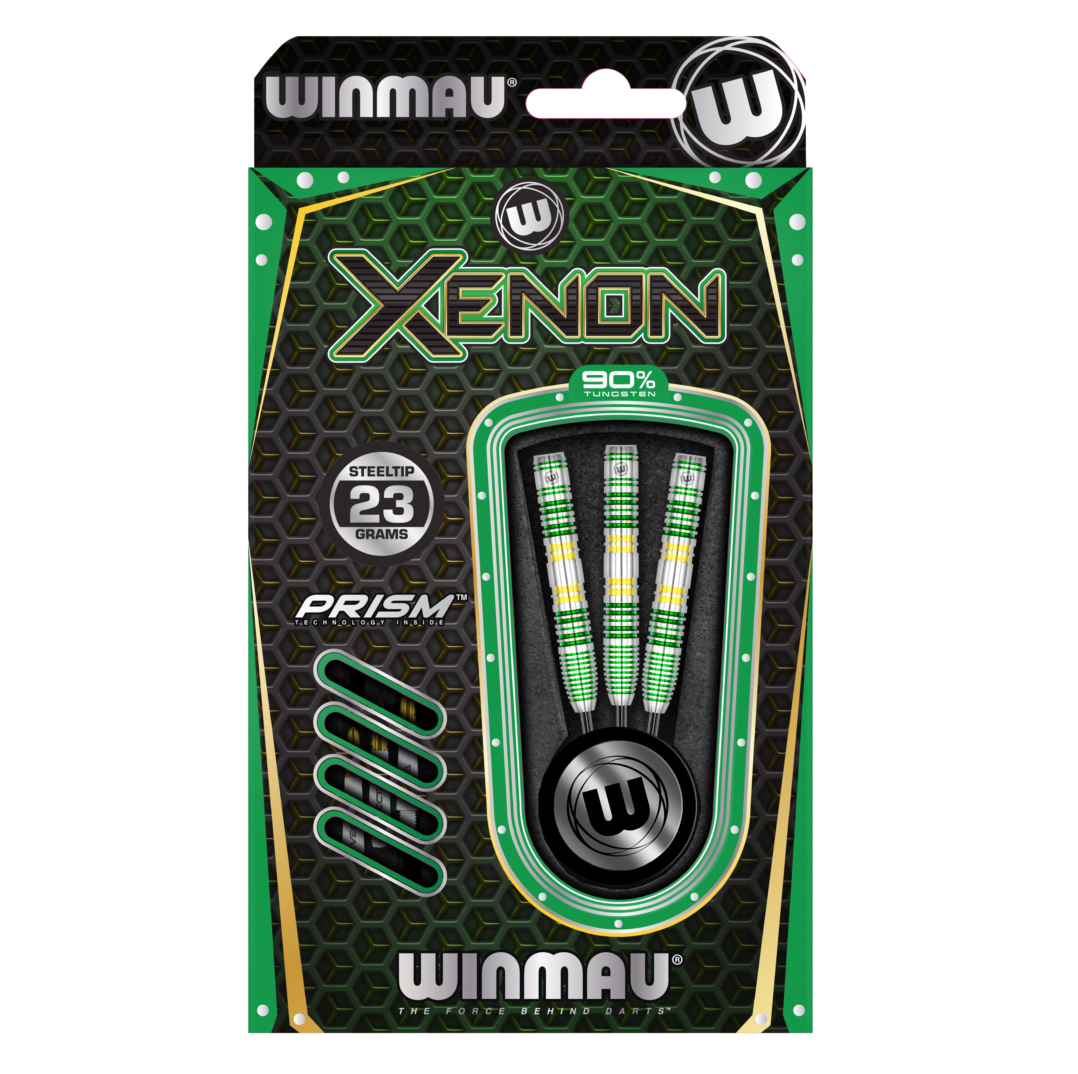 Winmau Xenon Steel Tip Darts Set - 90% Tungsten - 23g 24g 25g