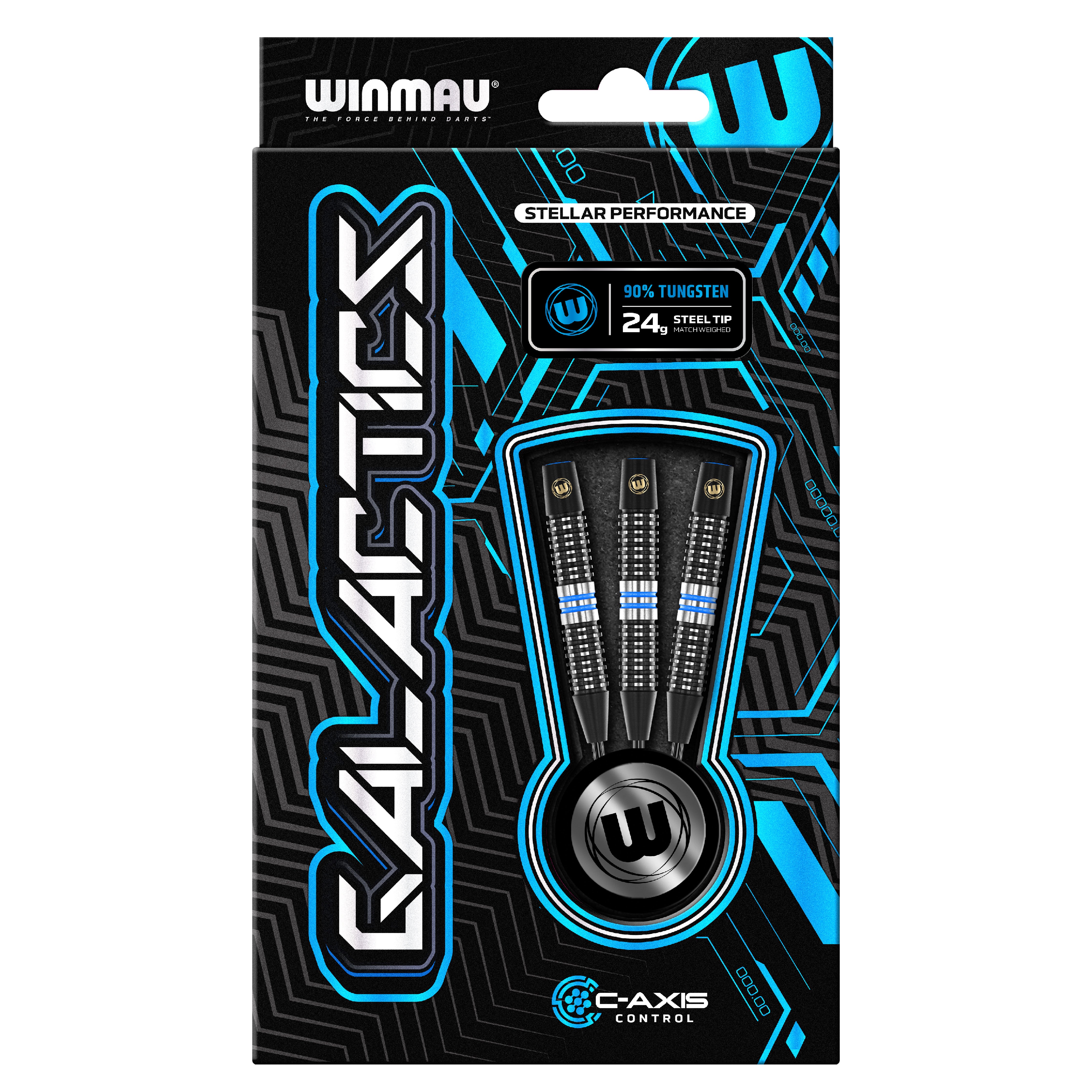 Winmau Galactics Steel tip Darts Set - 90% Tungsten - 24g 26g