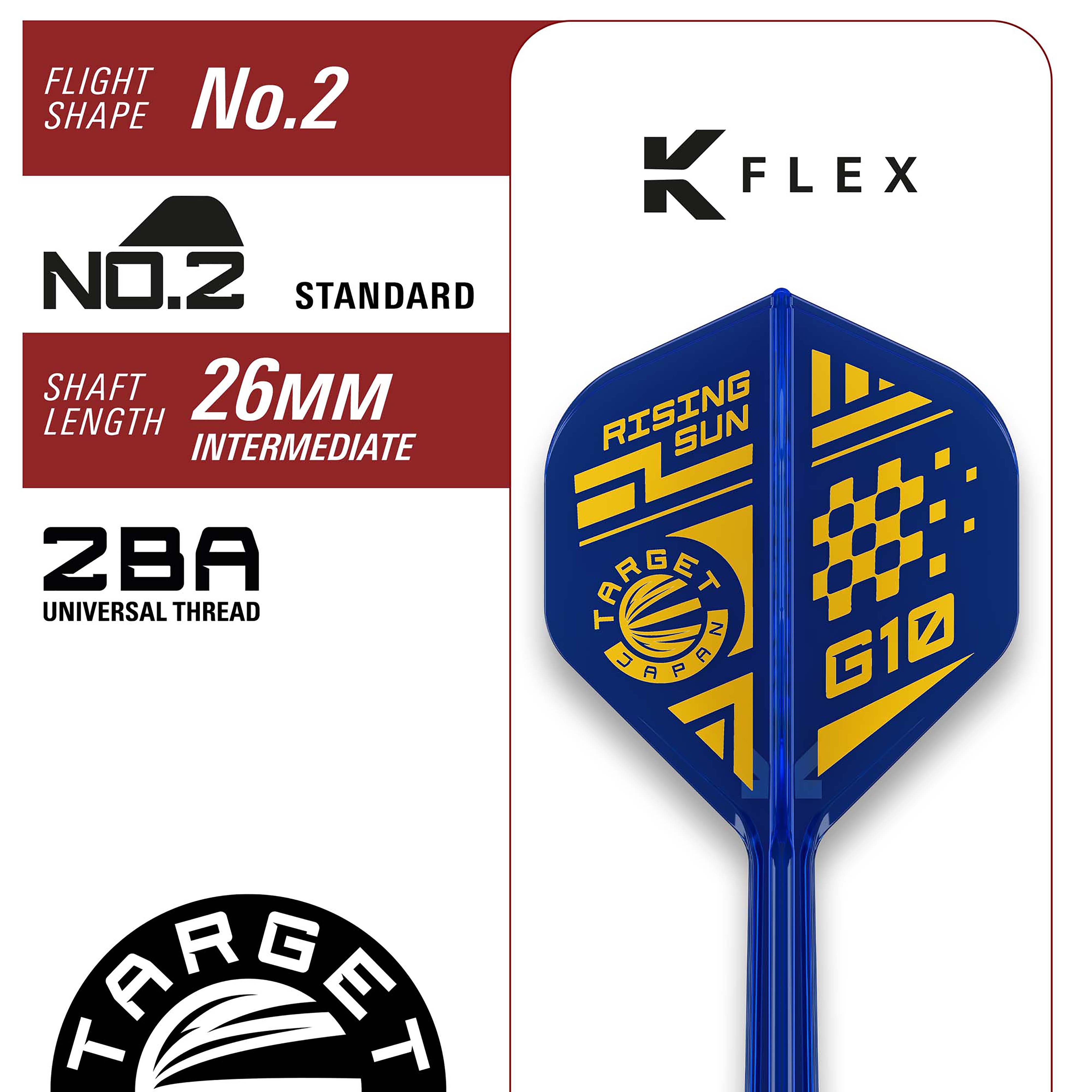 Target Japan Rising Sun Gen 10 - Haruki Muramatsu - 95% Tungsten SP Darts - 23g 25g