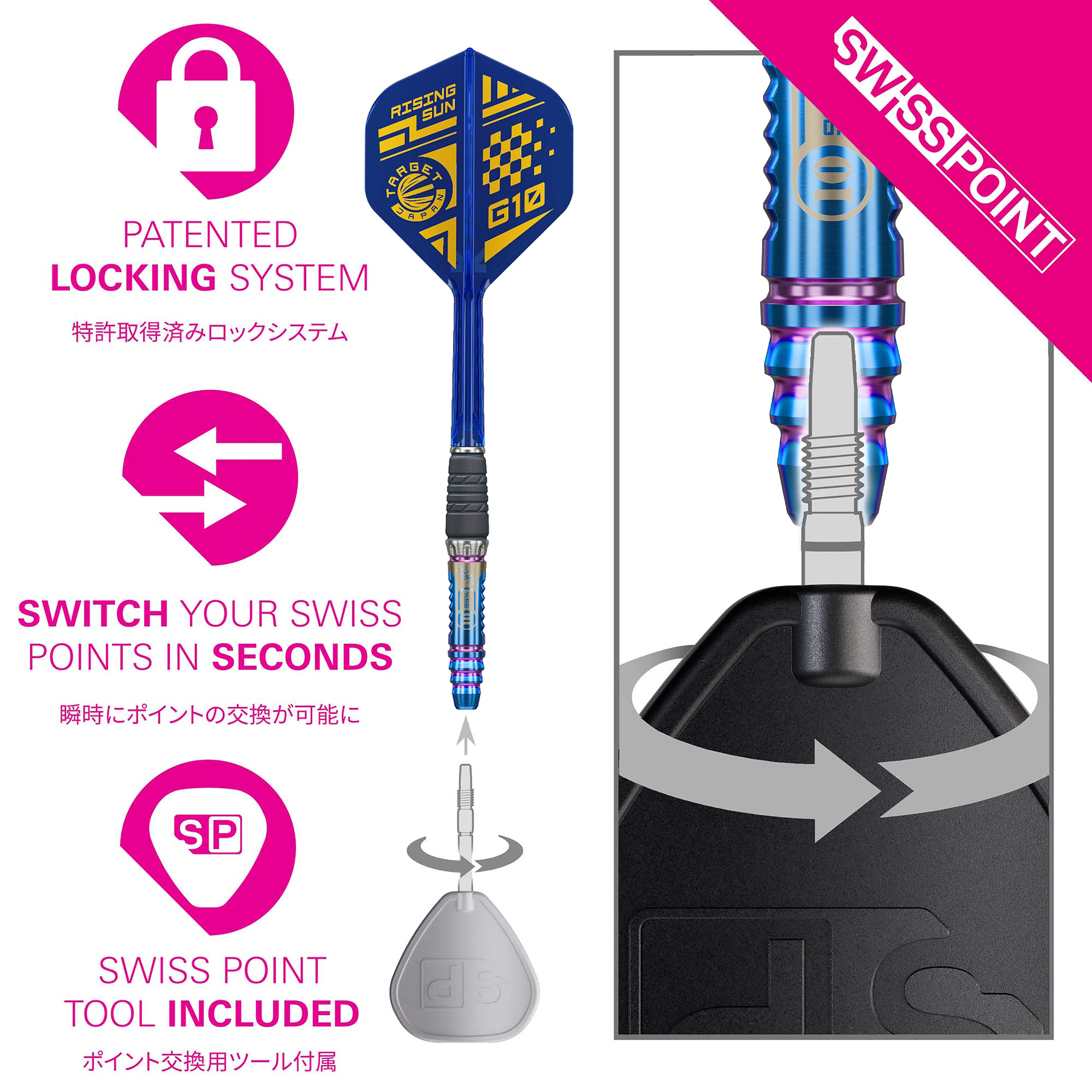 Target Japan Rising Sun Gen 10 - Haruki Muramatsu - 95% Tungsten SP Darts - 23g 25g