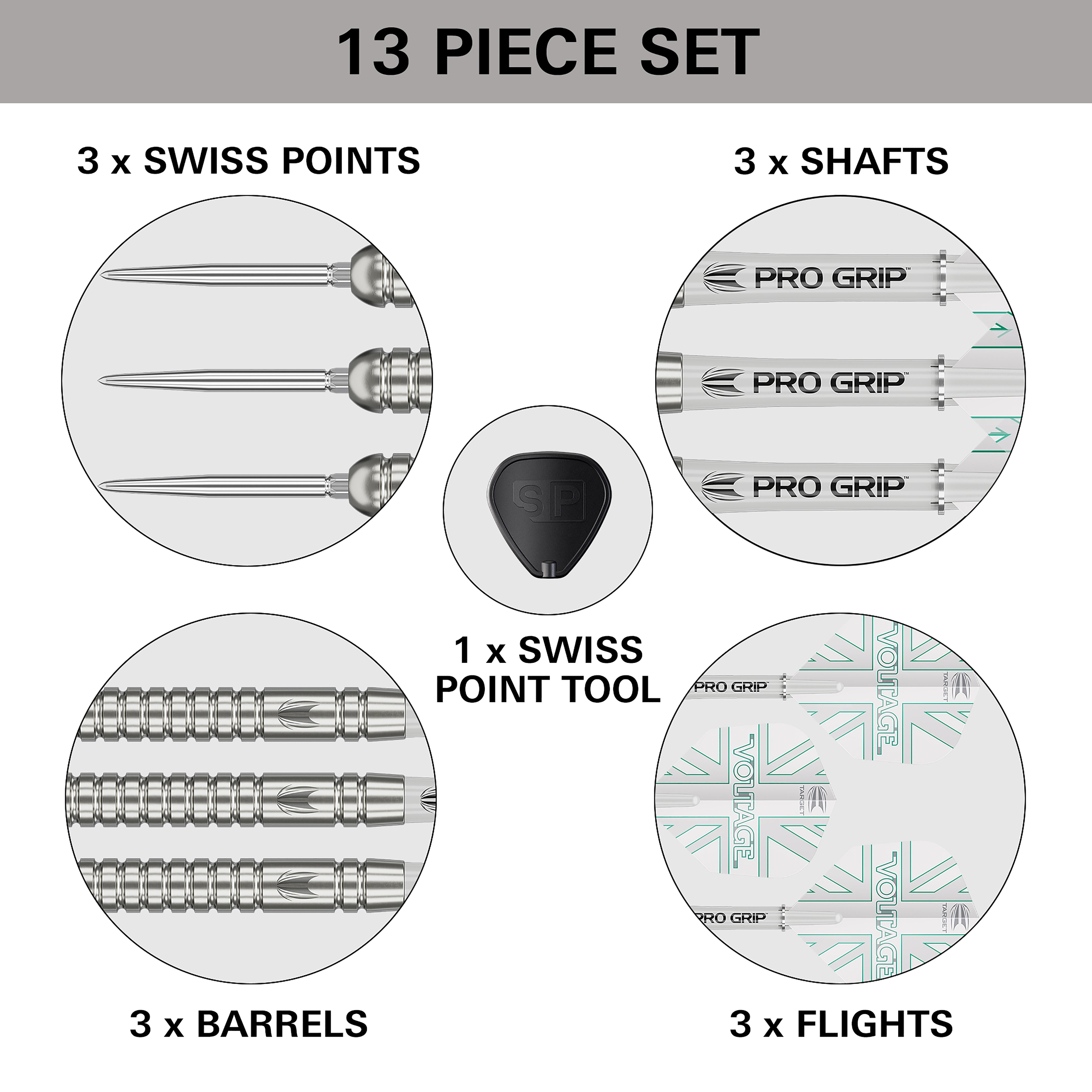 Target Rob 'Voltage' Cross - G1 - Swiss Point - 90% Tungsten Darts - 21g 23g
