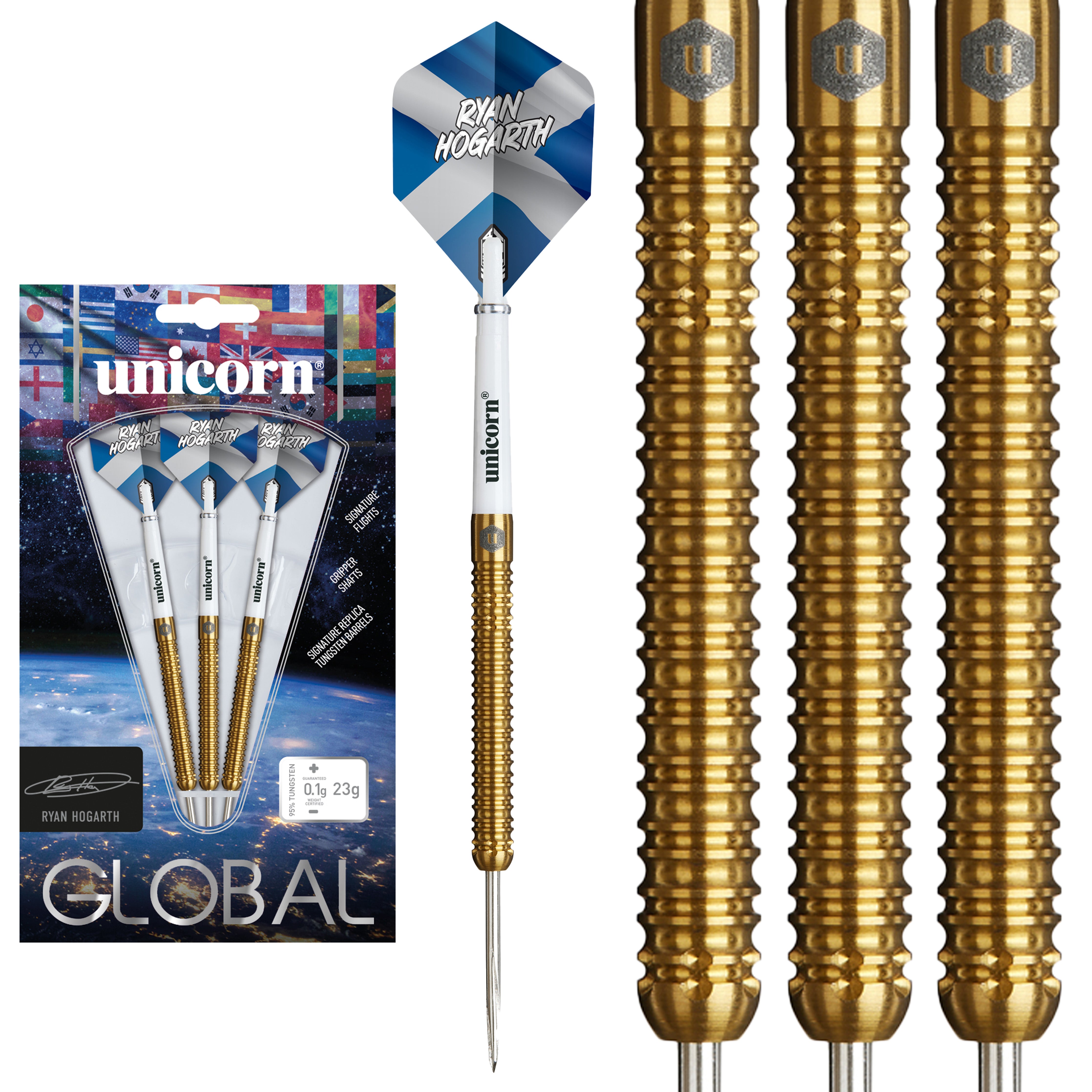 Unicorn Ryan Hogarth Steel Tip Darts - 95% Tungsten - 23g